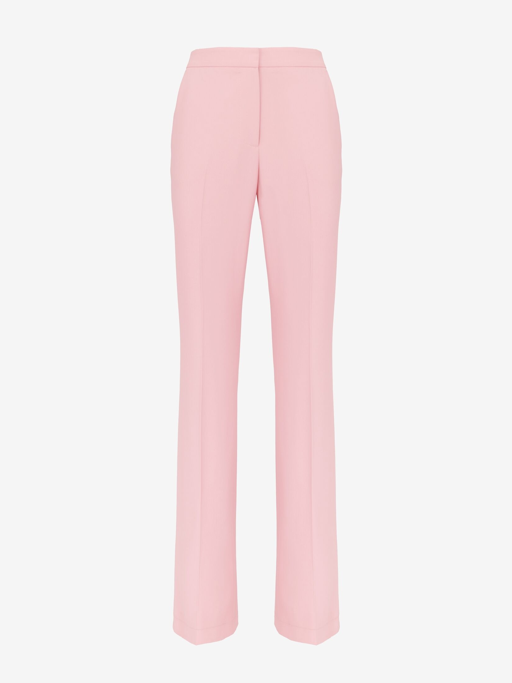 Women's High-waisted Narrow Bootcut Trousers in Cherry Blossom Pink - 1