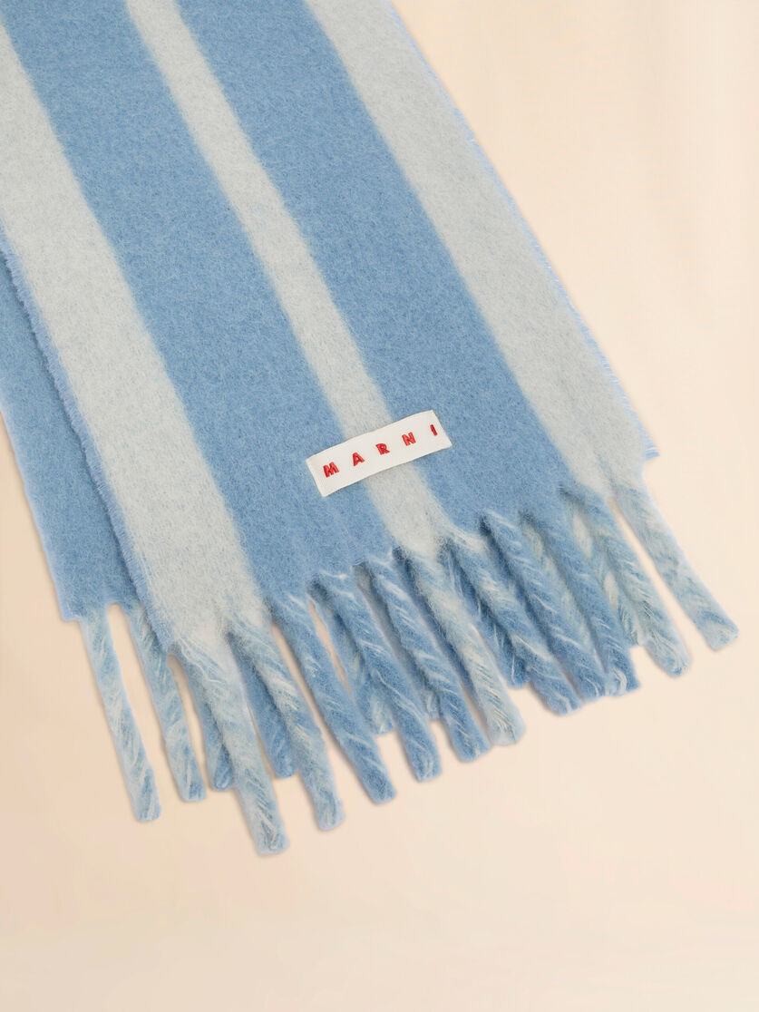 BLUE STRIPED ALPACA SCARF - 3
