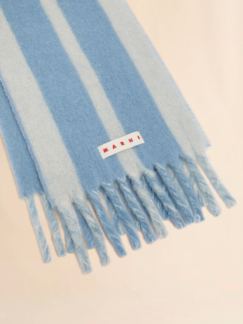 BLUE STRIPED ALPACA SCARF 3