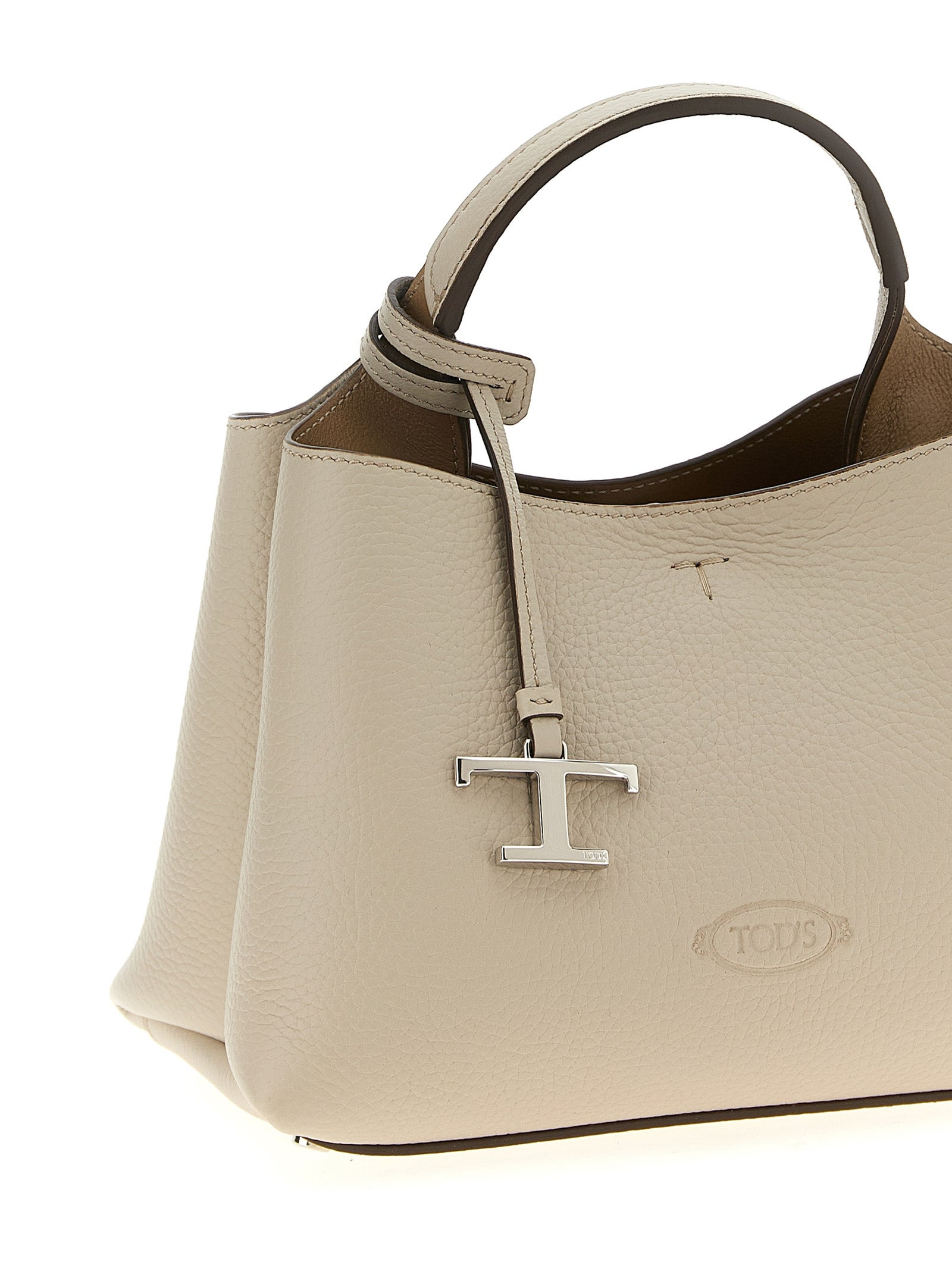 Micro Leather Handbag Crossbody Bags Gray - 3