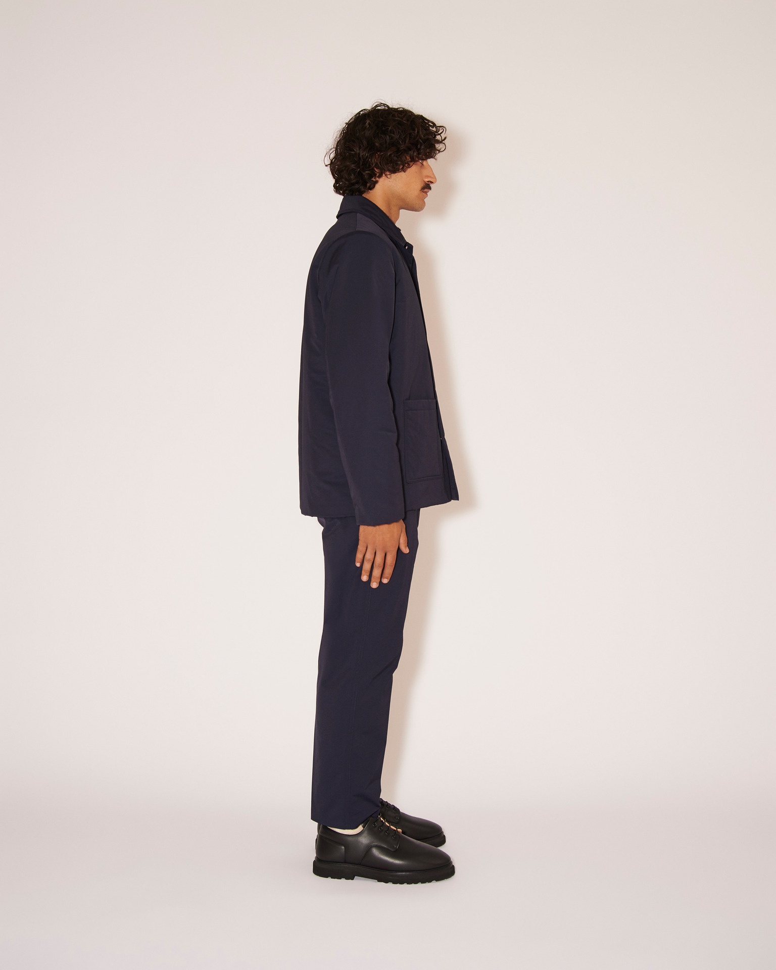KASEN - Tech-twill box fit jacket - Navy - 3