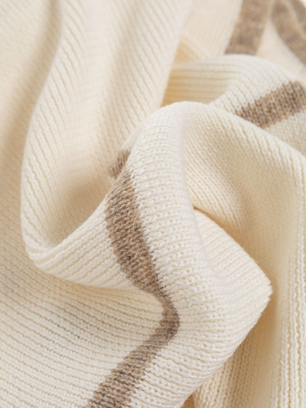 embroidered-logo wool scarf - 2