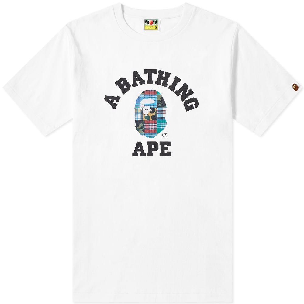 A Bathing Ape Patchwork College Tee - 1