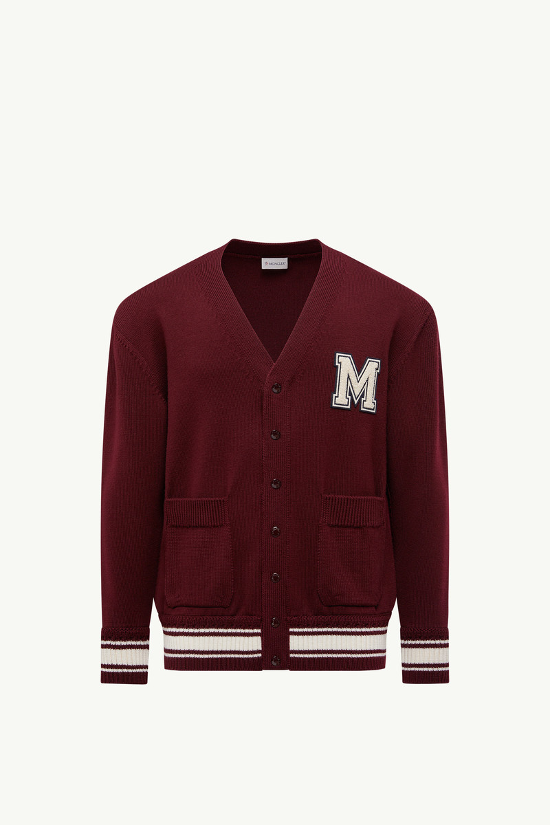 Embroidered Monogram Wool Cardigan 1