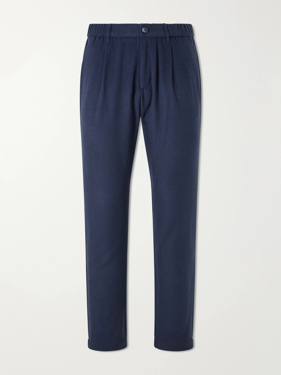 Straight-Leg Mélange Flannel Trousers - 1