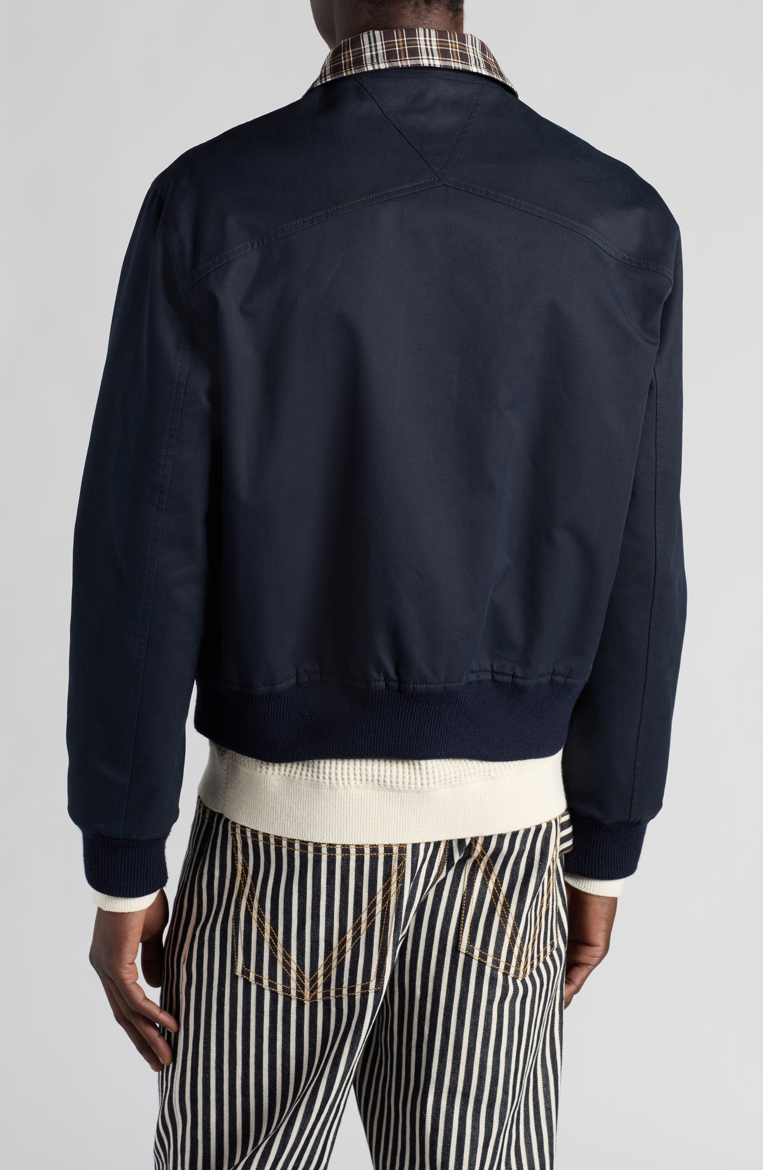 Bottega Veneta Reversible Compact Cotton Jacket in 4246 Fondant/Dove/Mint at Nordstrom - 4