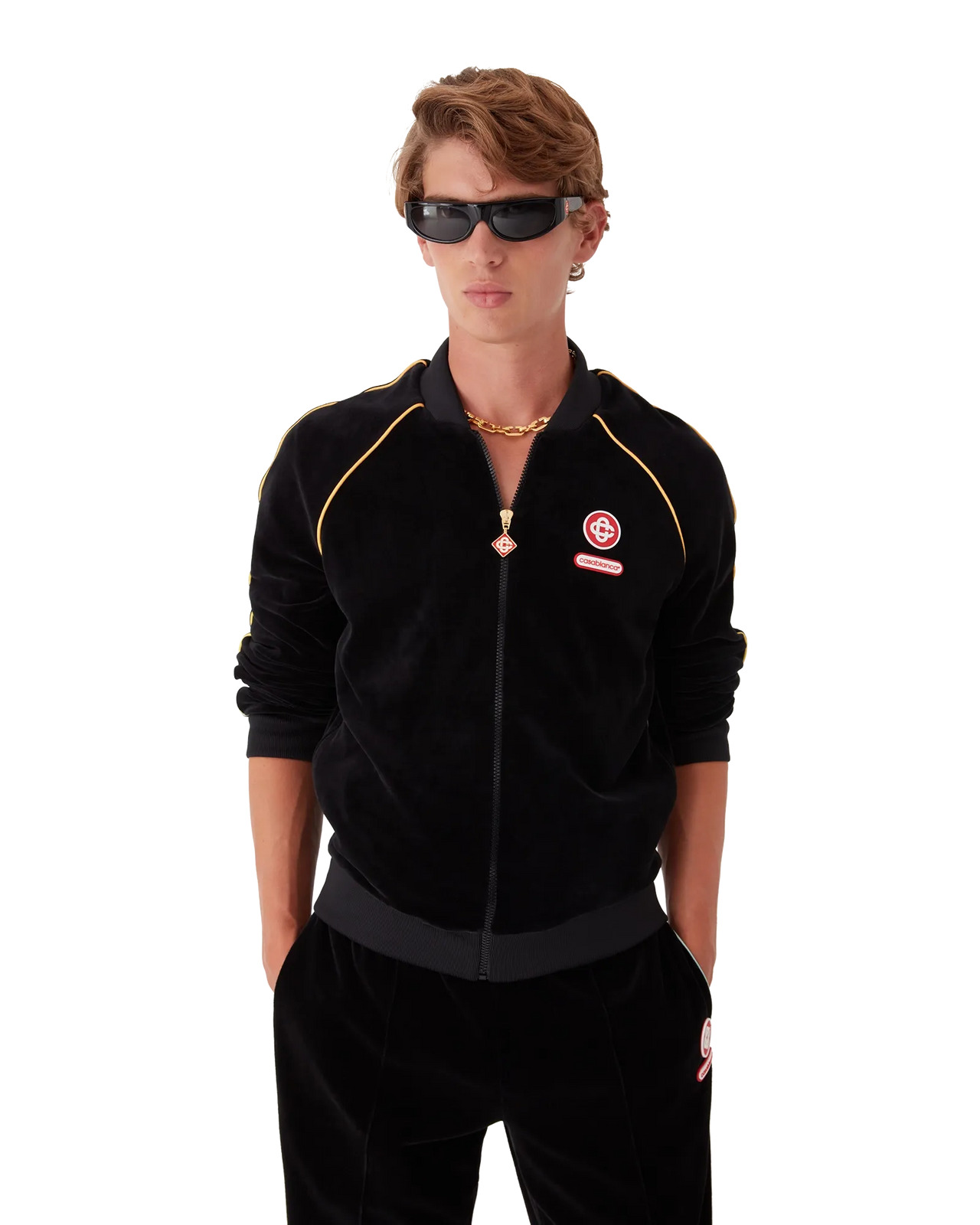 Gradient Piping Velour Track Jacket | Casablanca Paris - 4