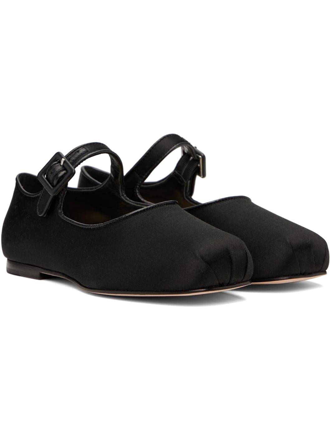 Black Mary Jane Pointe Ballerina Flats - 4
