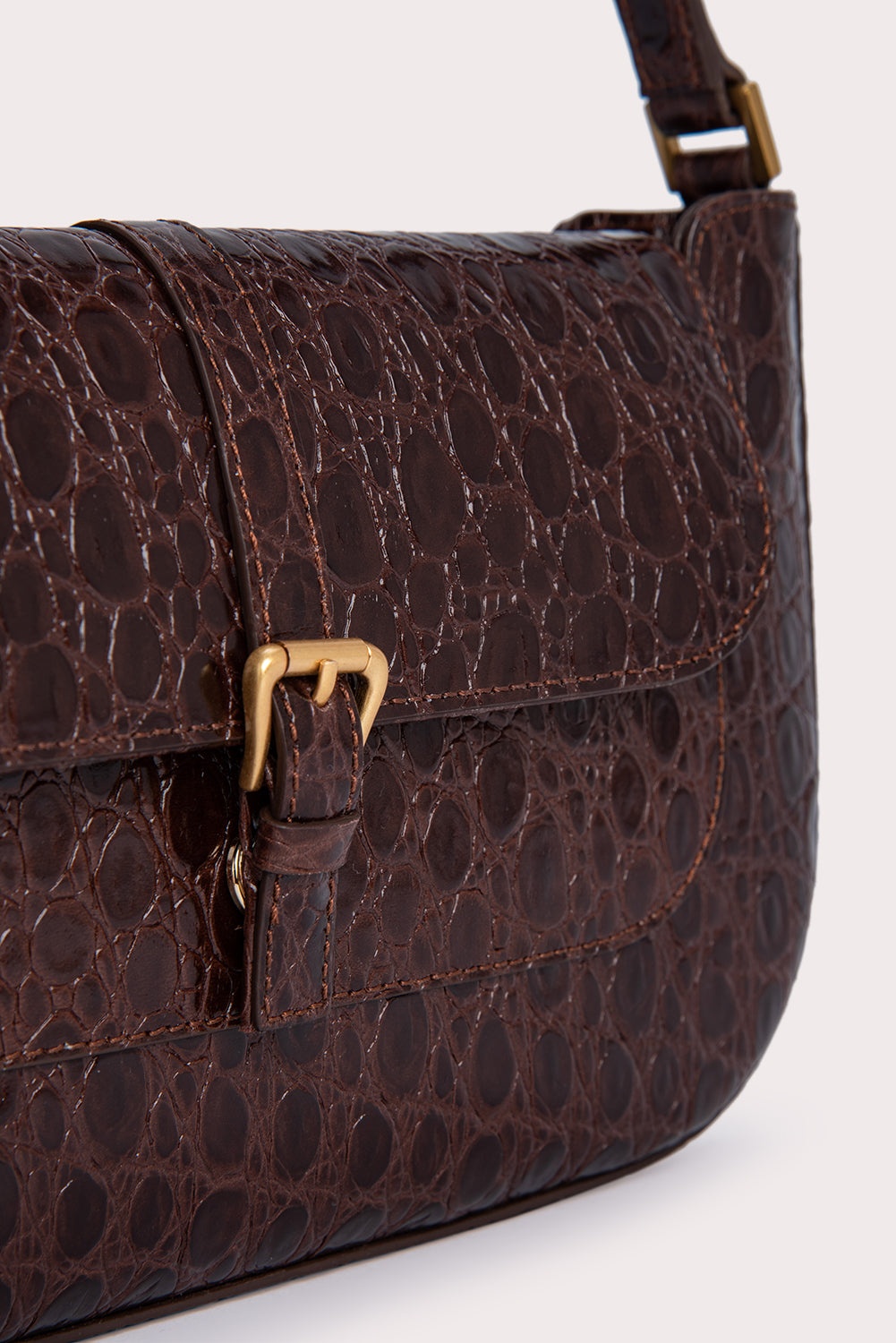 MIRANDA SEQUOIA CIRCULAR CROCO EMBOSSED LEATHER - 4