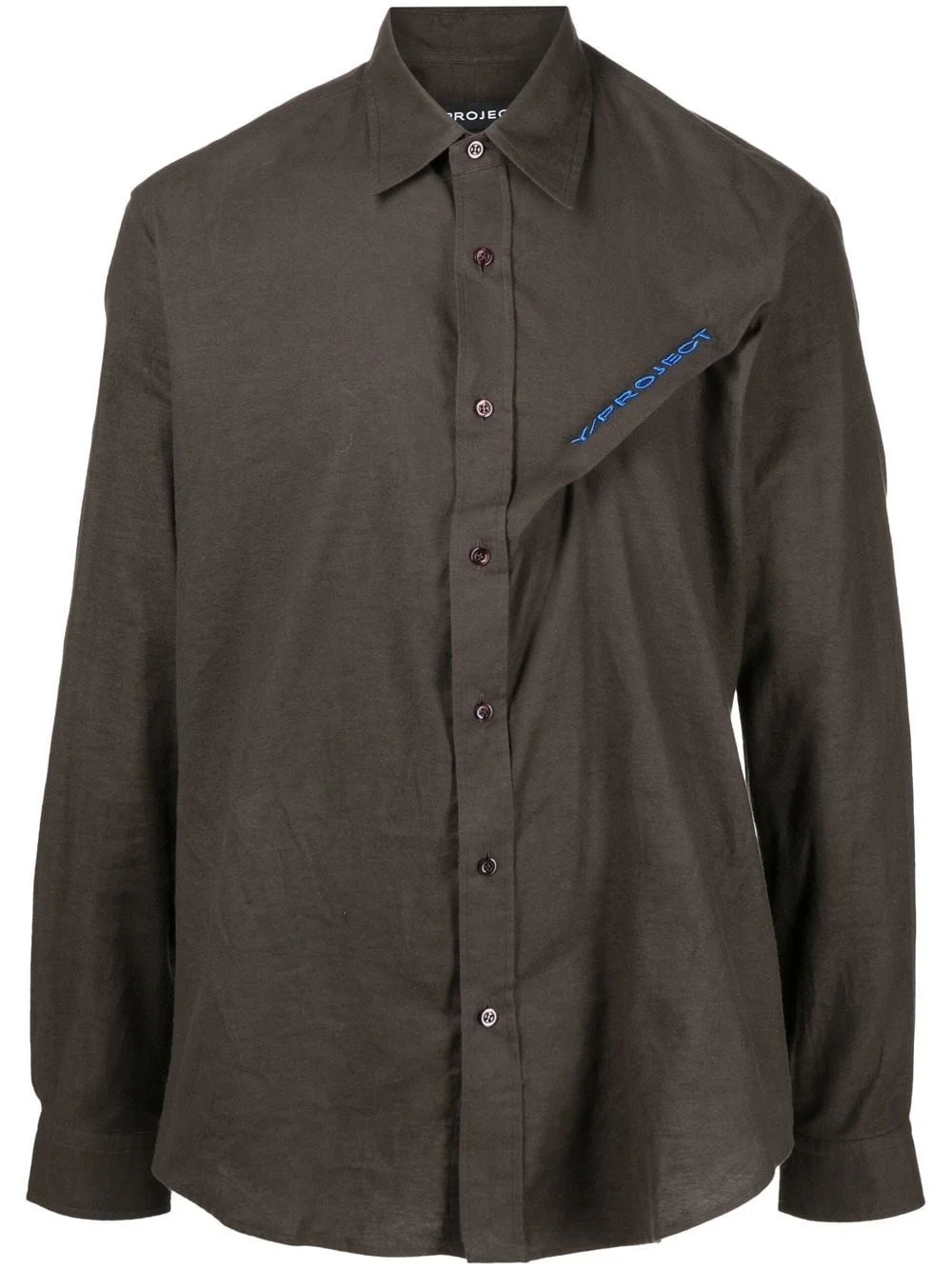 long-sleeve button-fastening shirt - 1