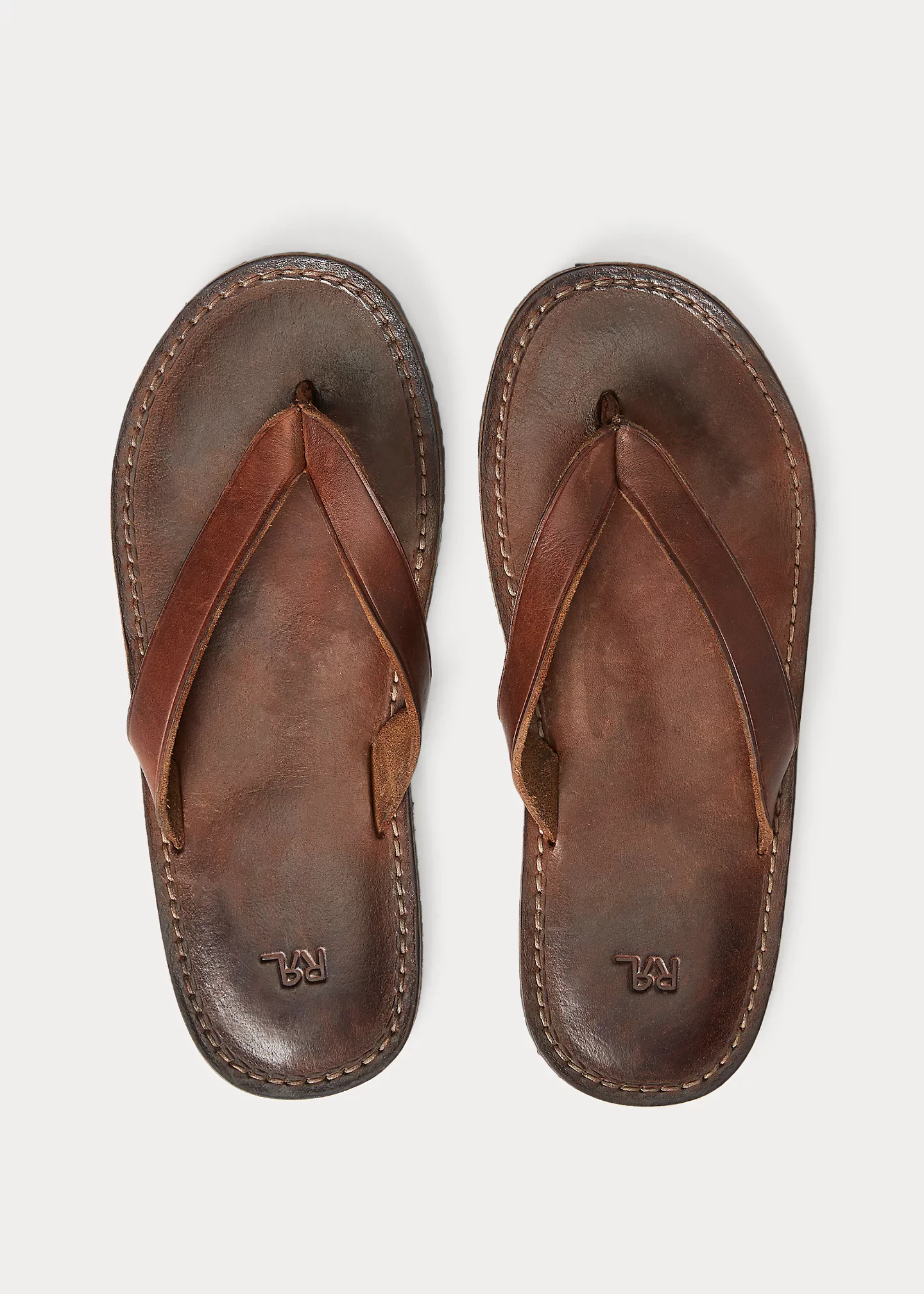 RRL by Ralph Lauren Leather Flip-Flop | REVERSIBLE
