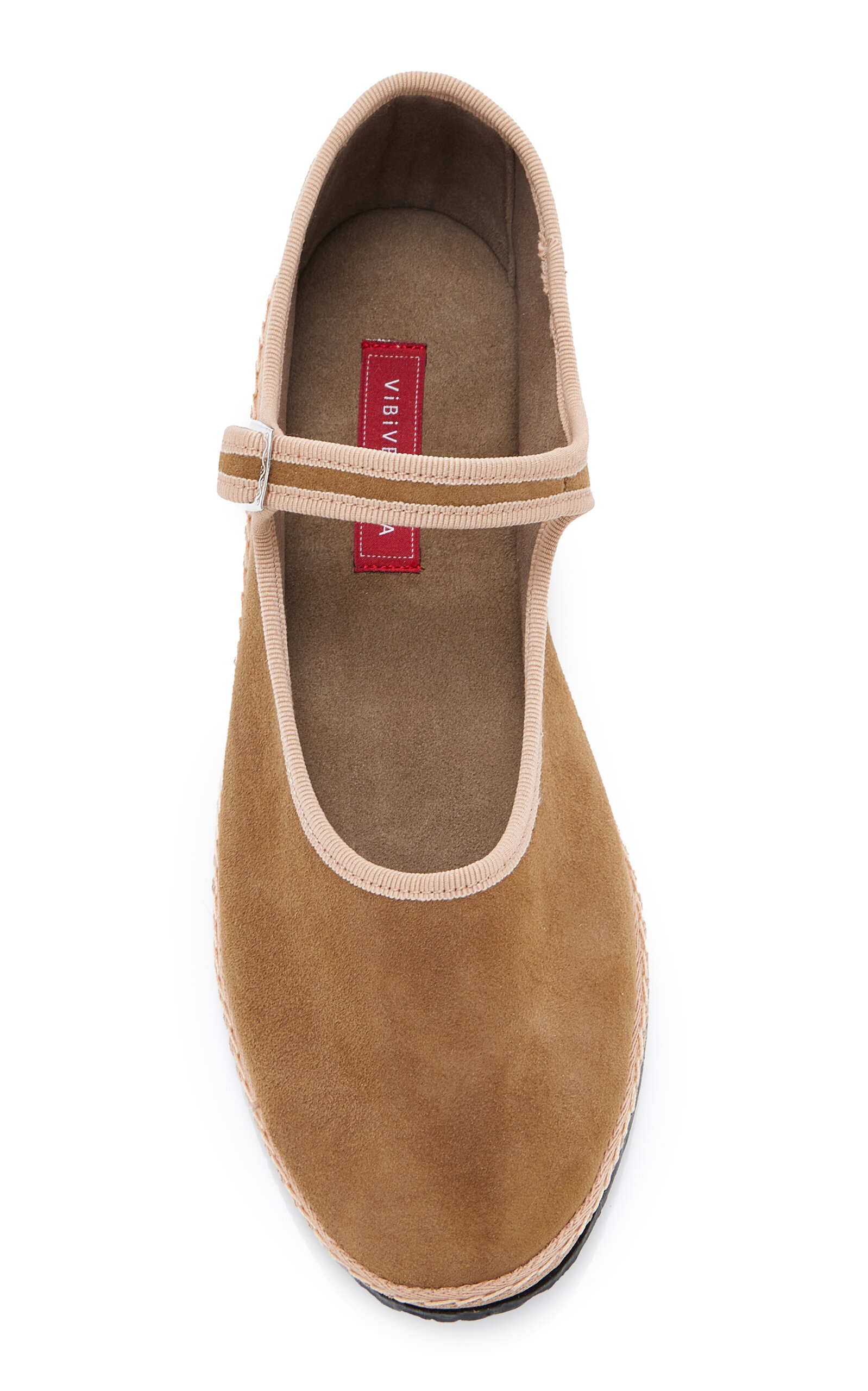 Suede Mary Jane Flats tan - 3