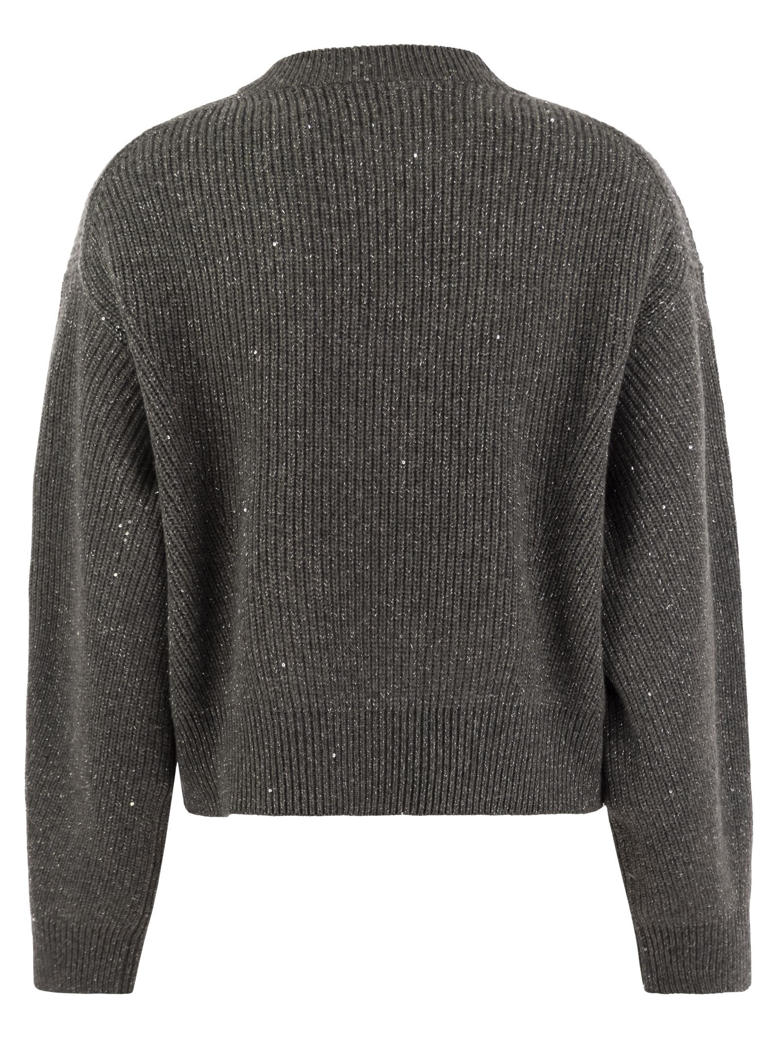 Brunello Cucinelli Women Dazzling Ribbed Sweater In Cashmere And Wool - 2