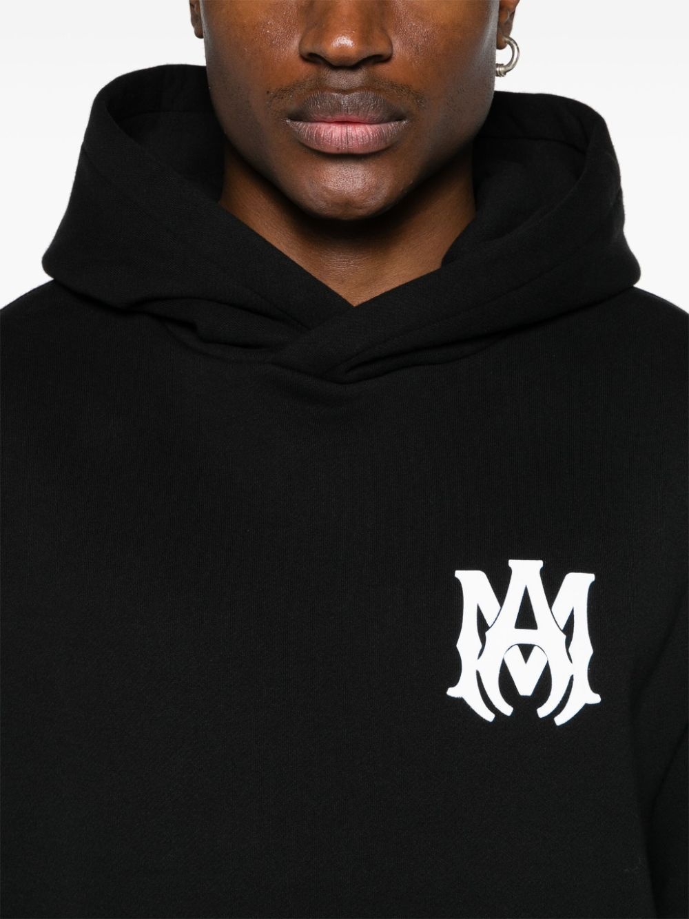 logo-print cotton hoodie - 5