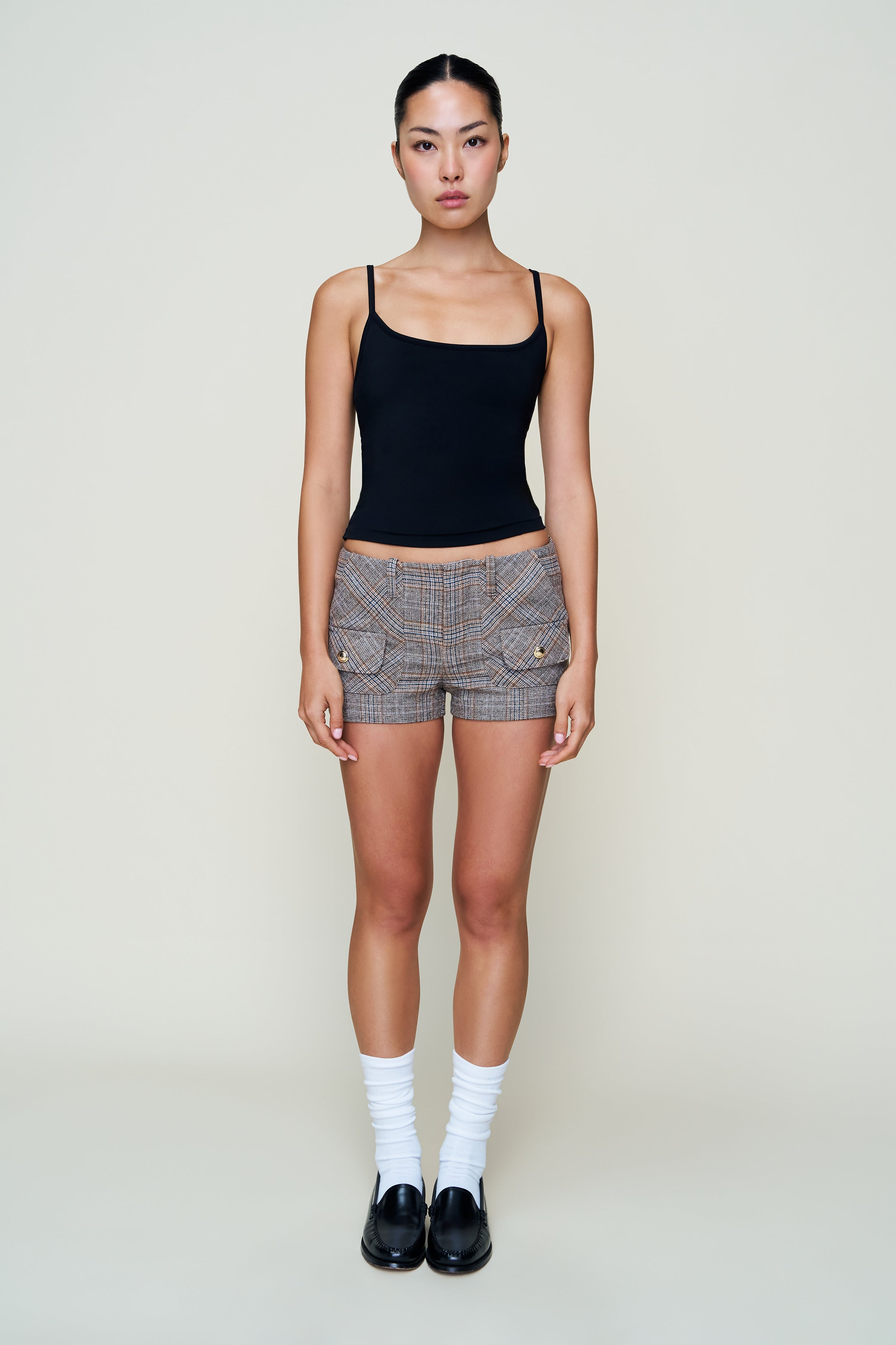 PENELOPE PATCH POCKET TARTAN SHORT - 5