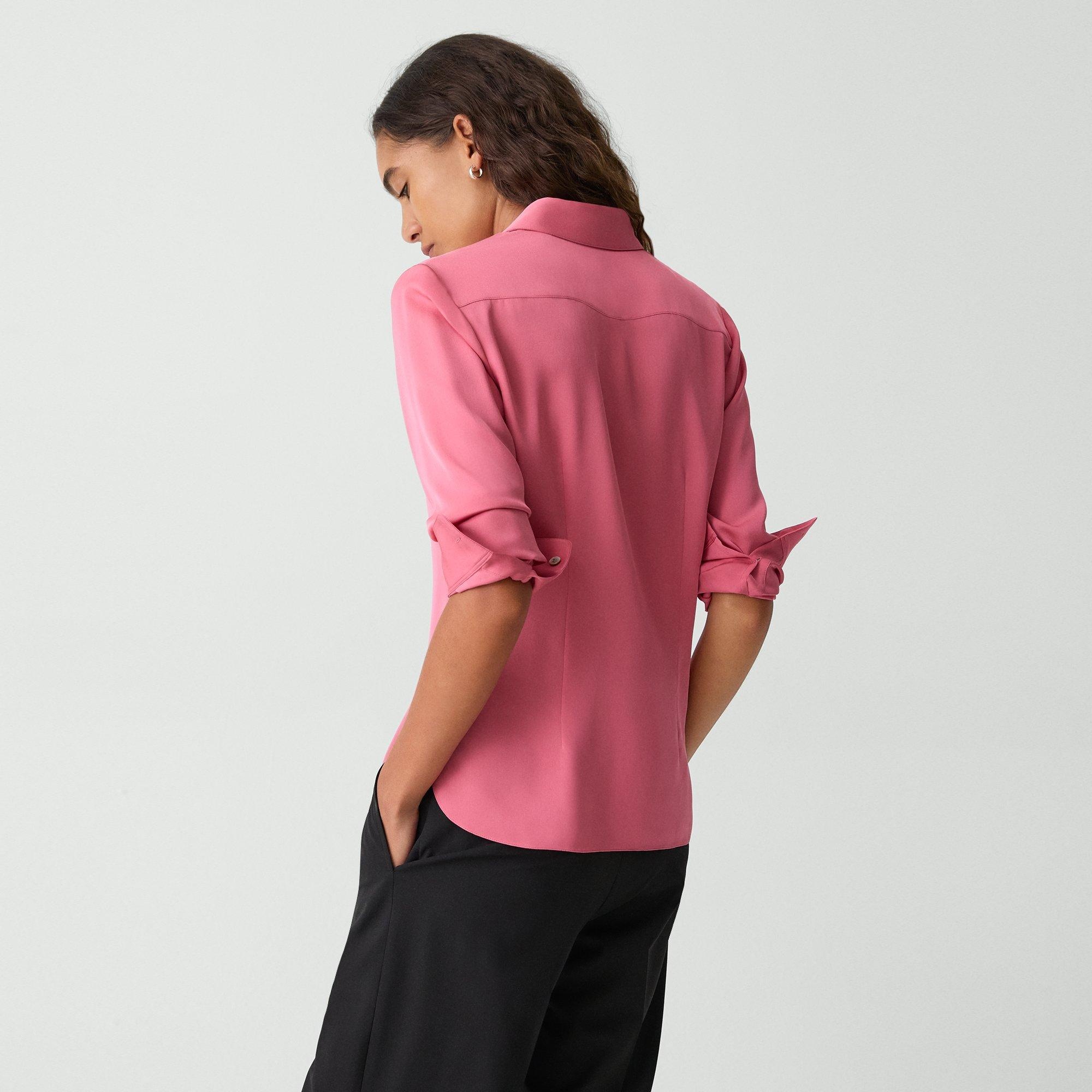 Fitted Shirt in Silk Georgette - 4