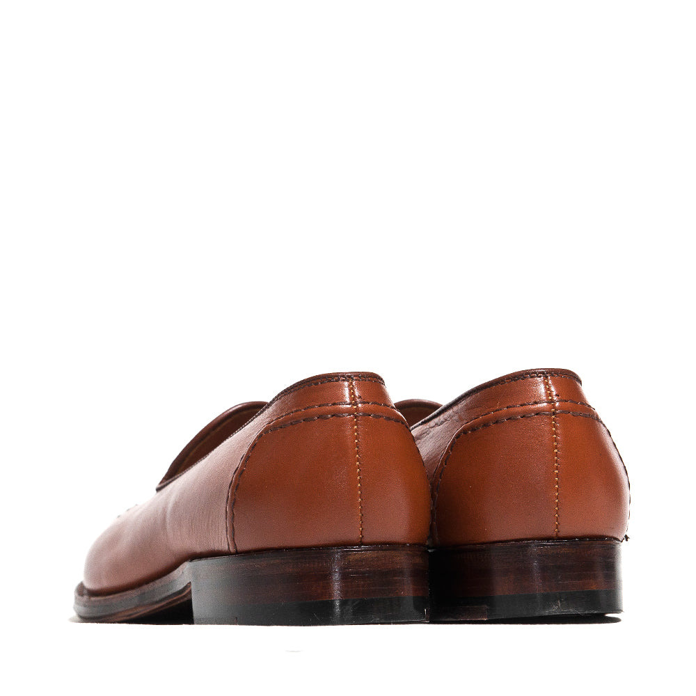 Cognac Lady Calf Slip On With Mocc Stitch - 4