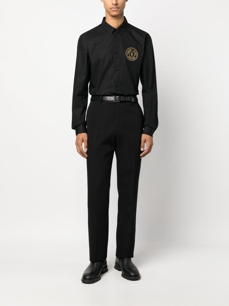 VERSACE JEANS COUTURE logo-print cotton shirt outlook