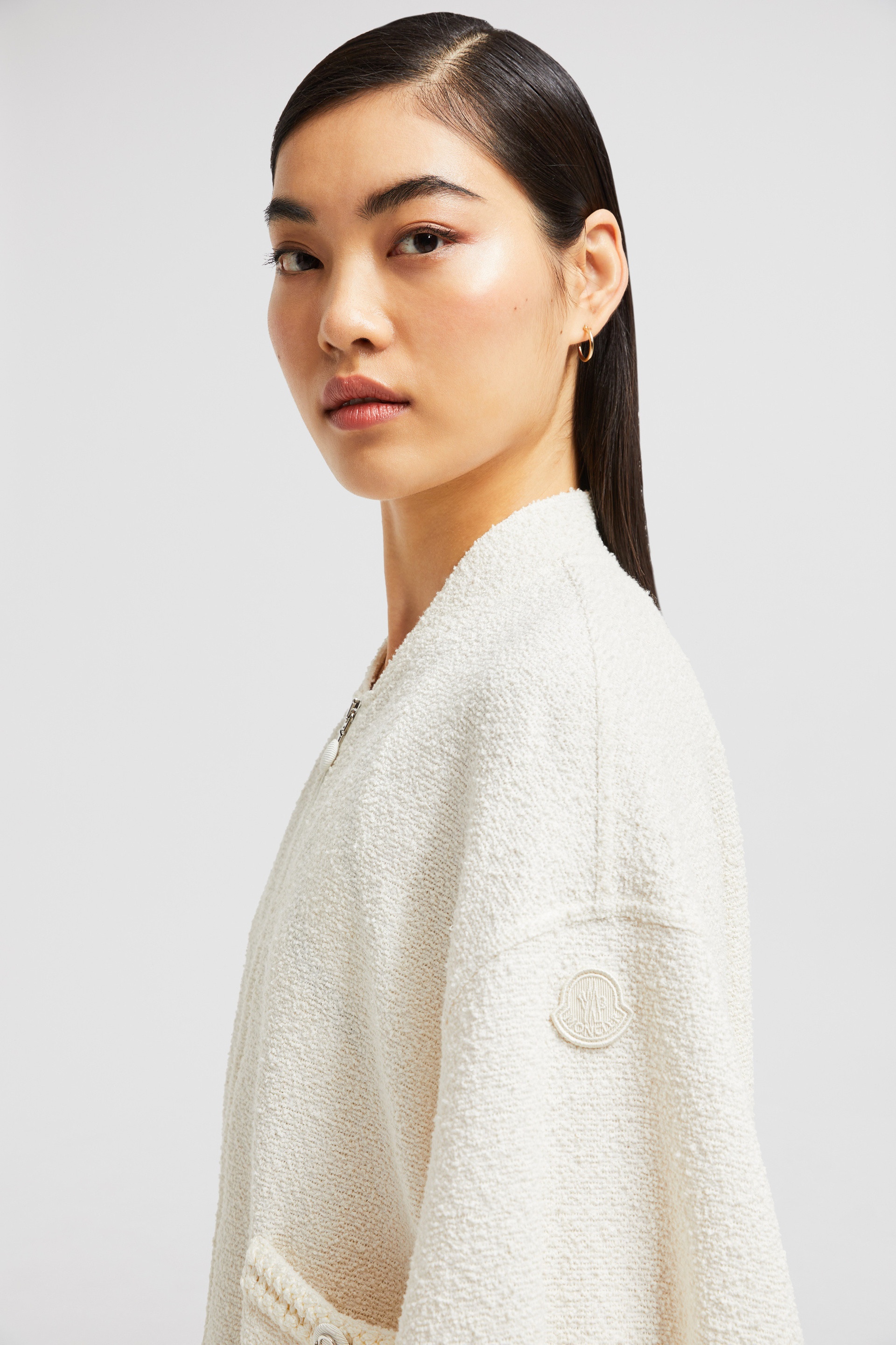 2-in-1 Bouclé Zip-Up Cardigan - 4