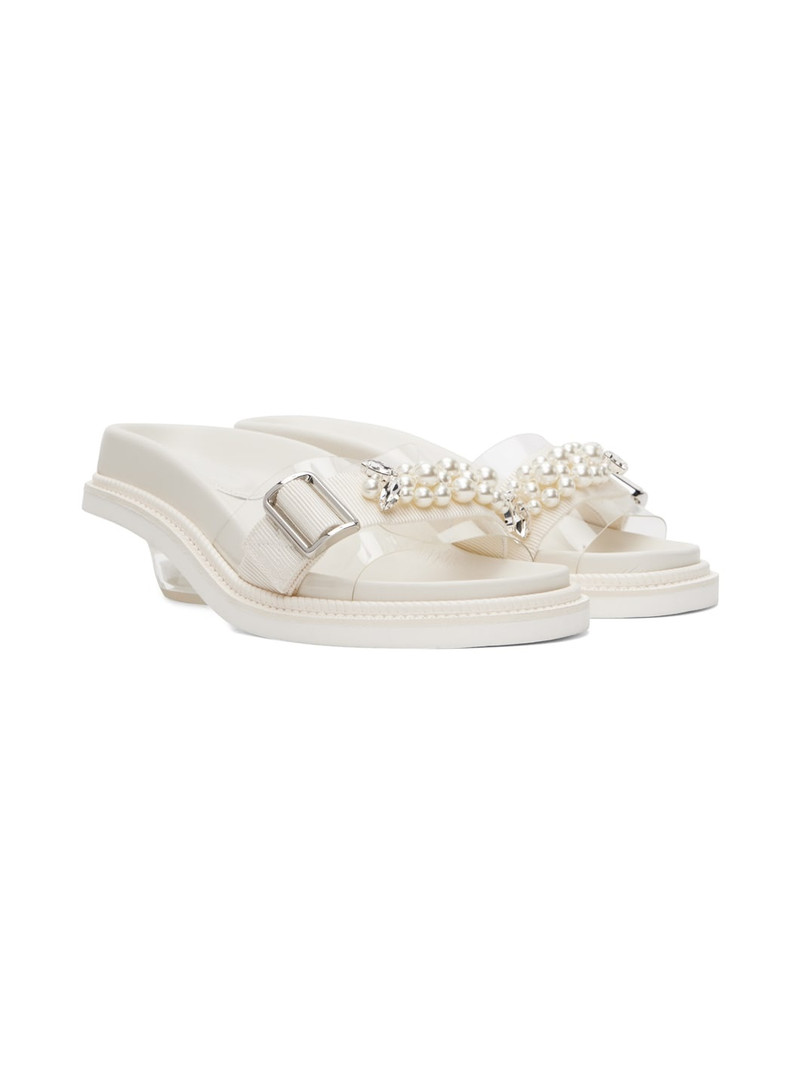 Off-White Embellished Slides 4