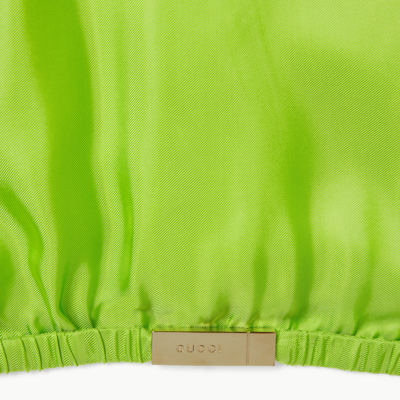 Self-tie neck bow viscose twill top 6