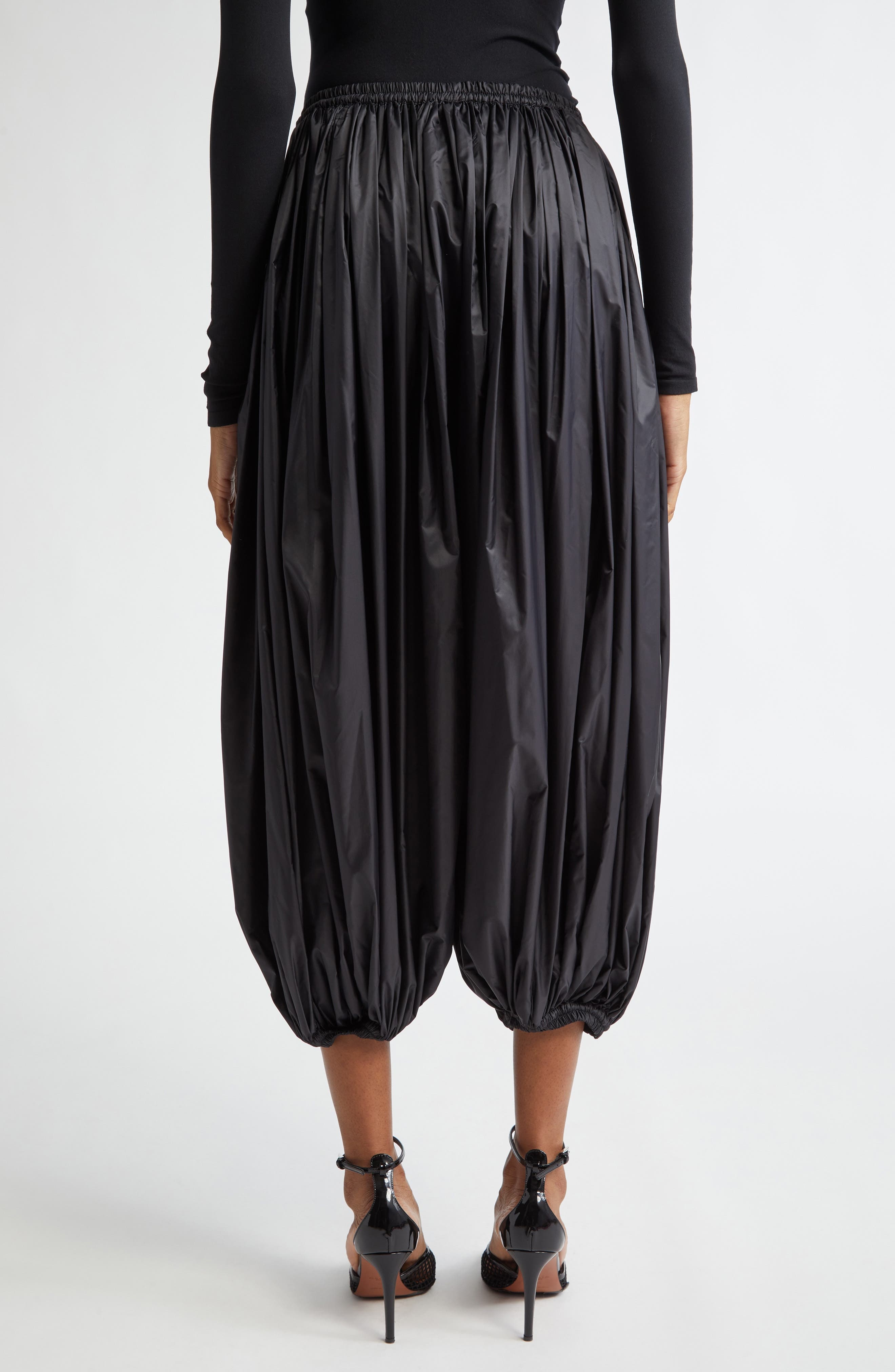 Alaïa Balloon Taffeta Pants in Noir at Nordstrom - 2