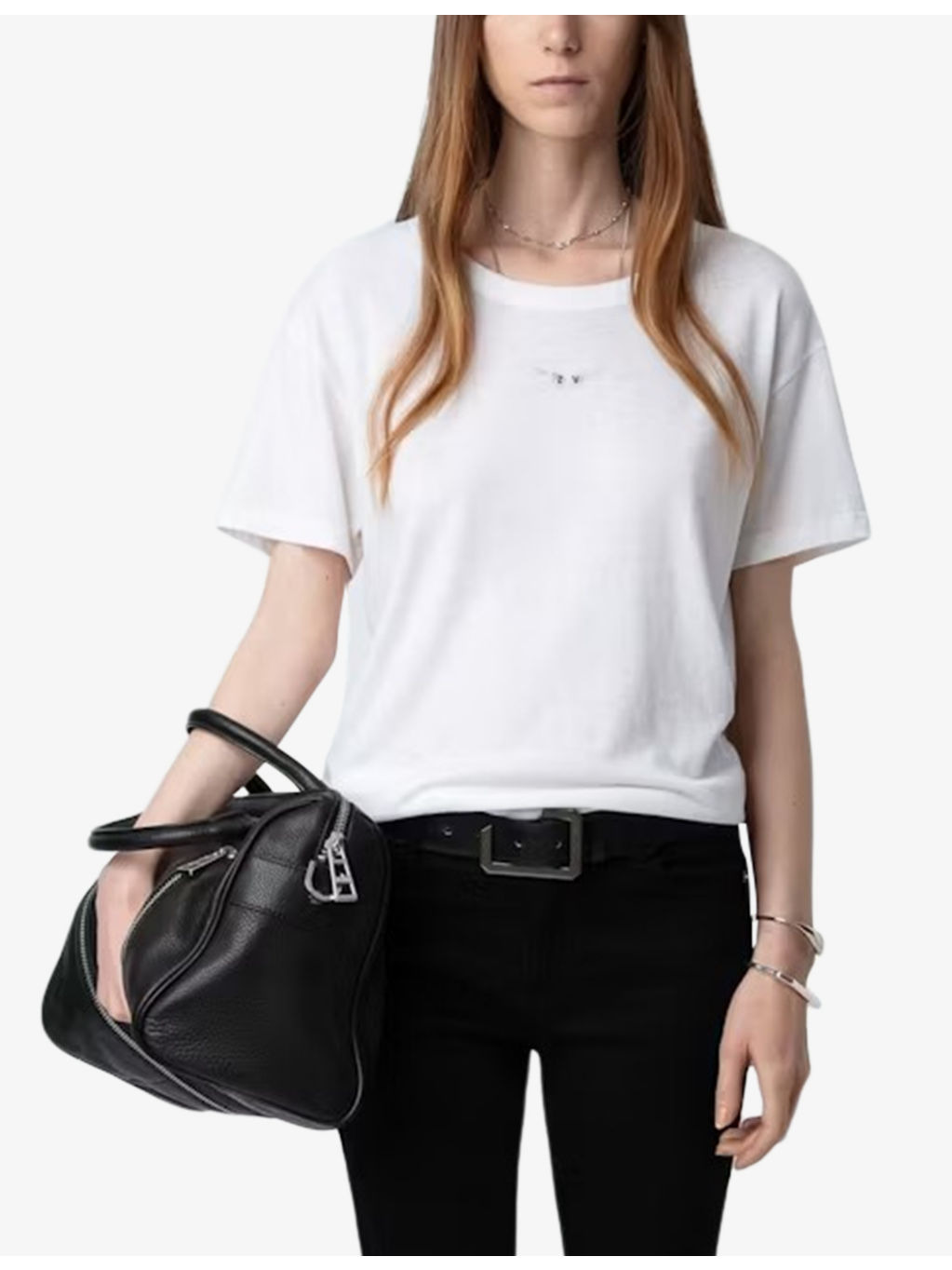Marta diamante-embellished short-sleeve cotton-blend T-shirt - 3
