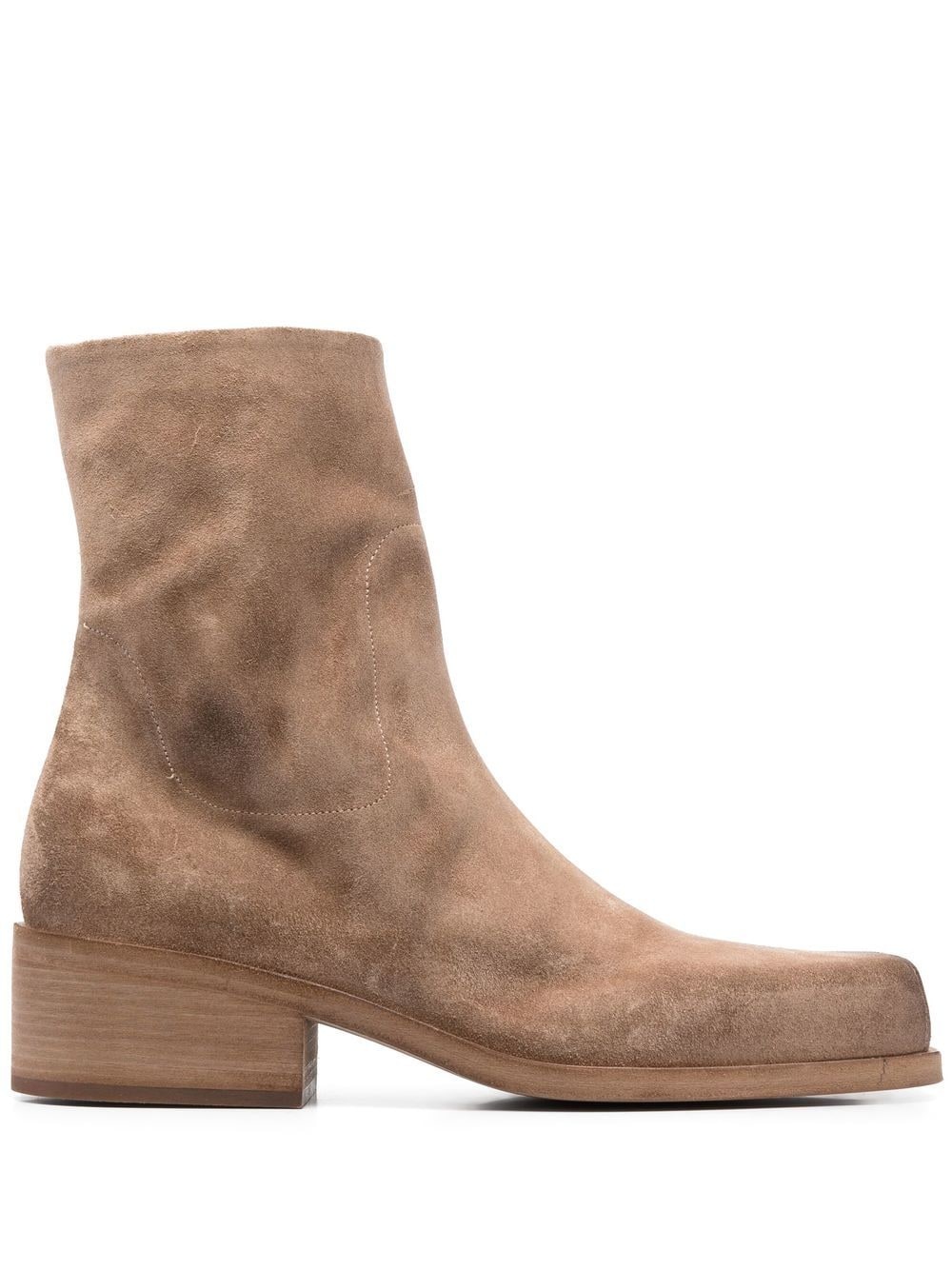 square-toe ankle boots - 1