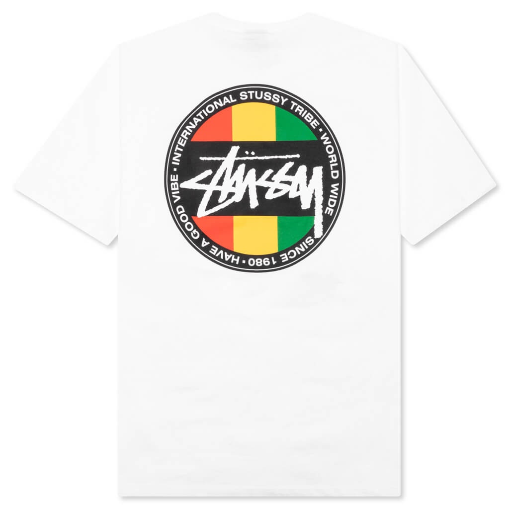 STUSSY CLASSIC DOT TEE - WHITE - 2