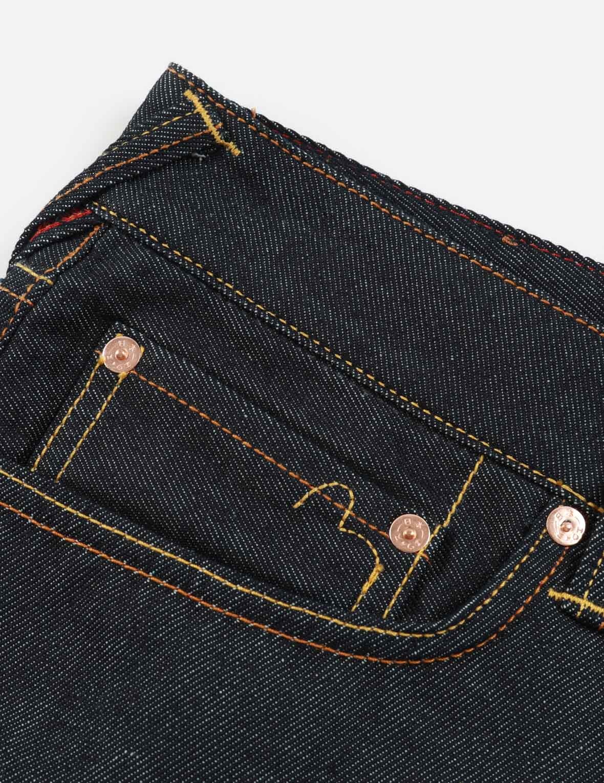 DRAGON-KOI AND SEAGULL EMBROIDERY CROPPED-FIT JEANS #2027 - 9