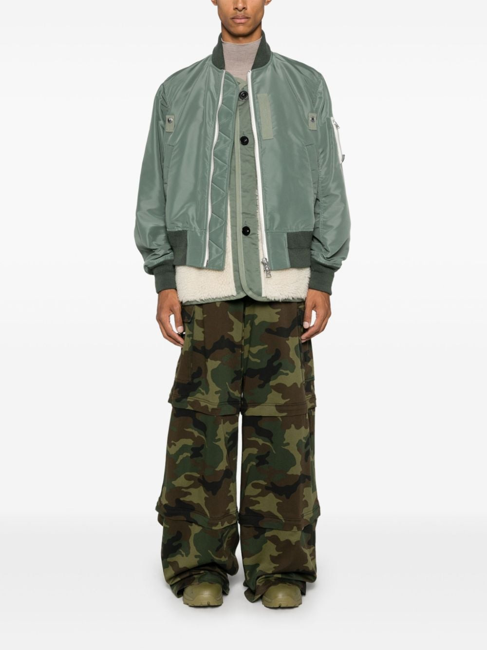 Sacai Men Bomber Jacket With Stitching - 5
