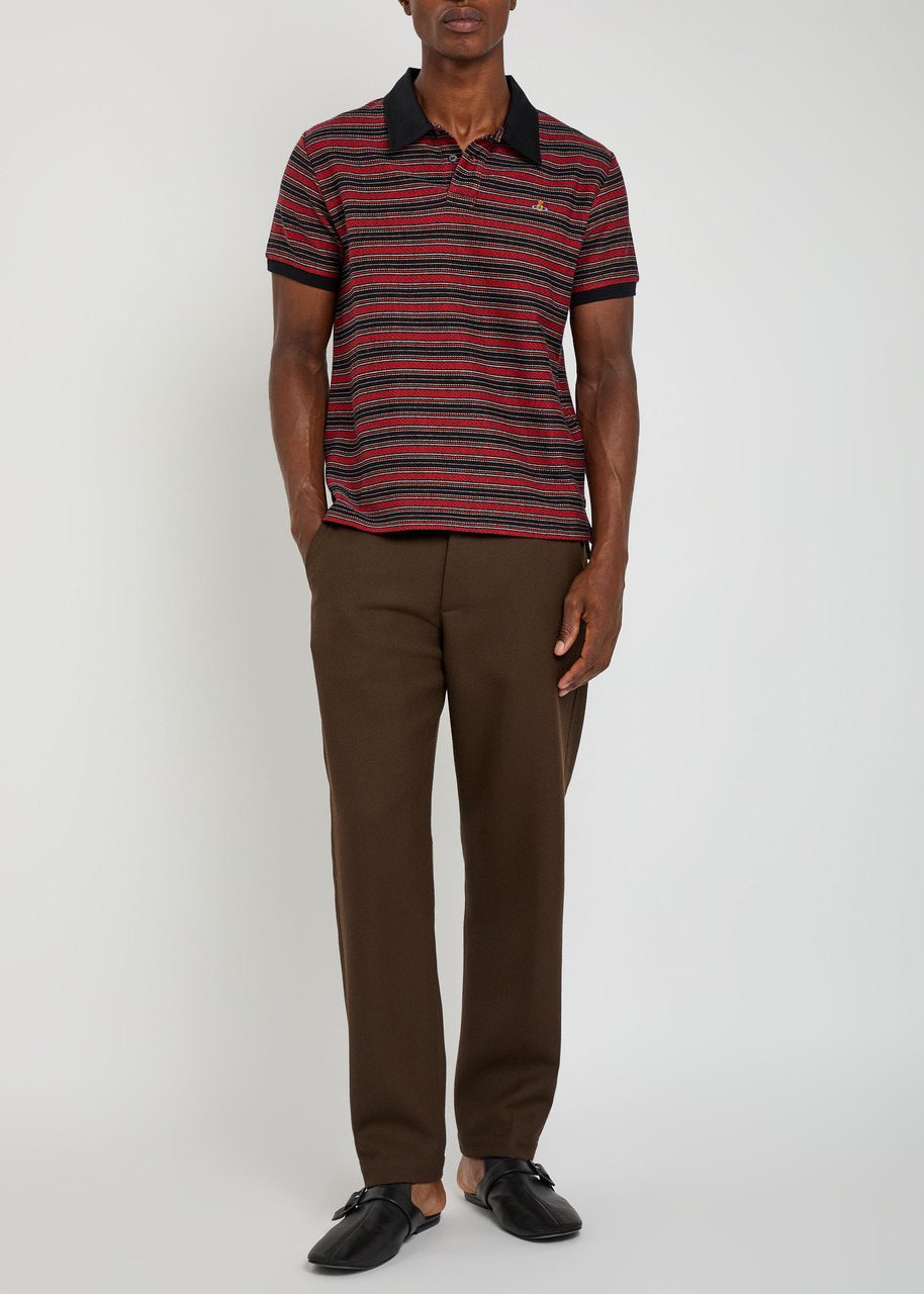 Vivienne Westwood Striped Logo Cotton Polo Shirt - 4