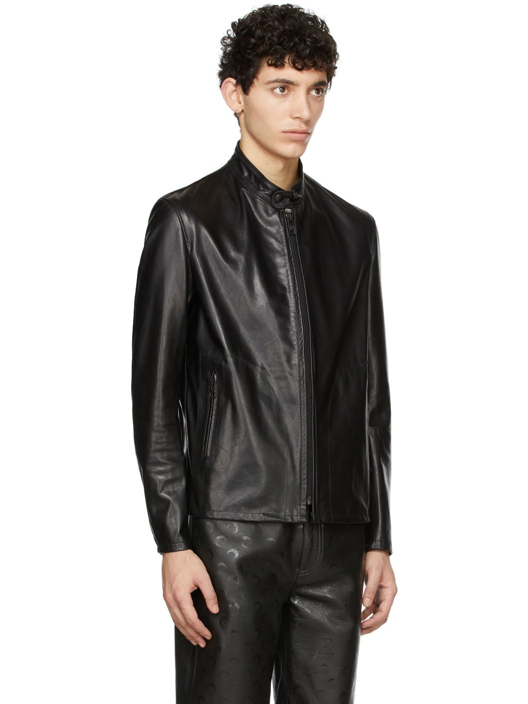 Black Mission Leather Jacket - 2