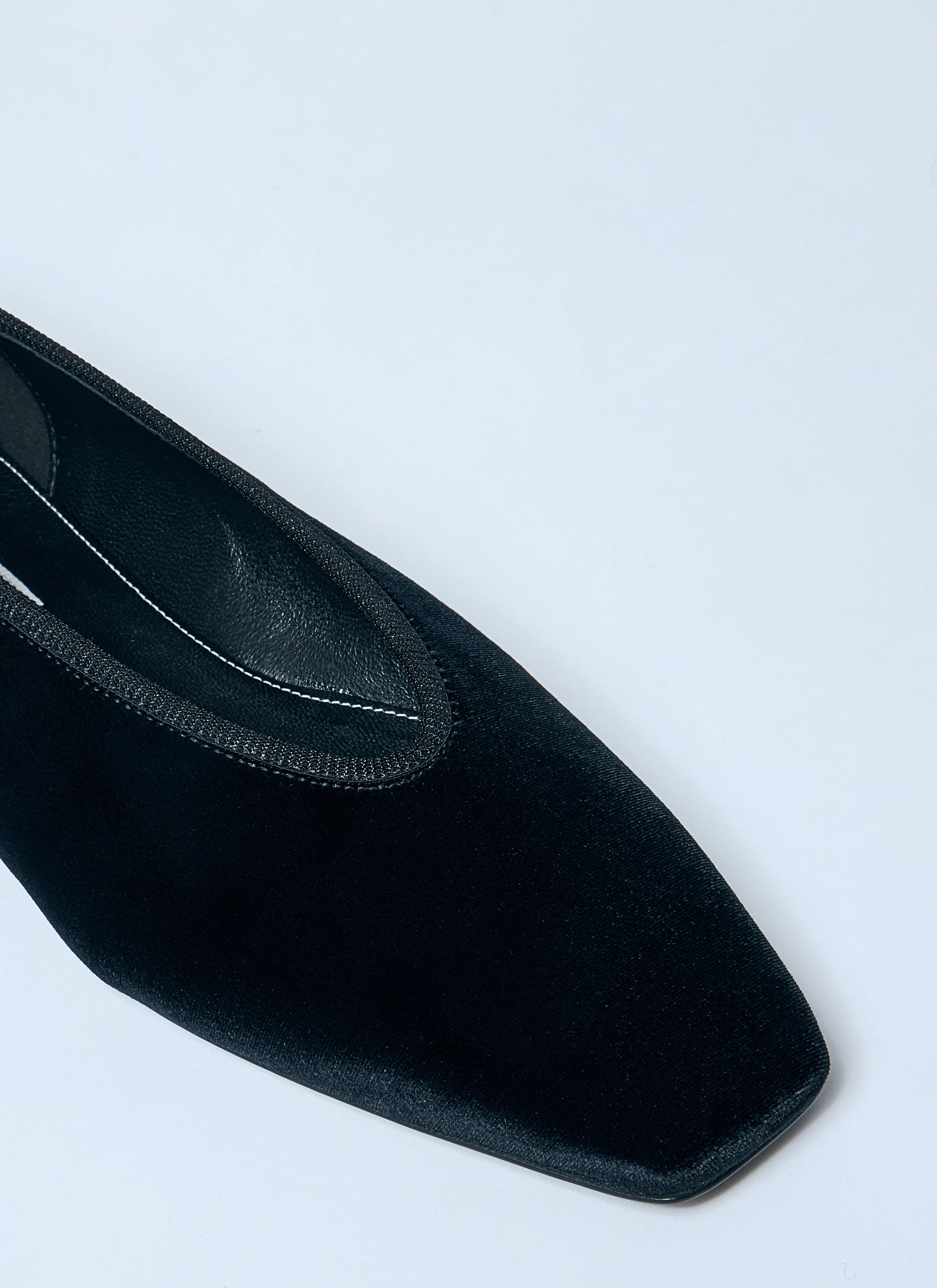 Minimalist Velvet Ballerina Flats - 3