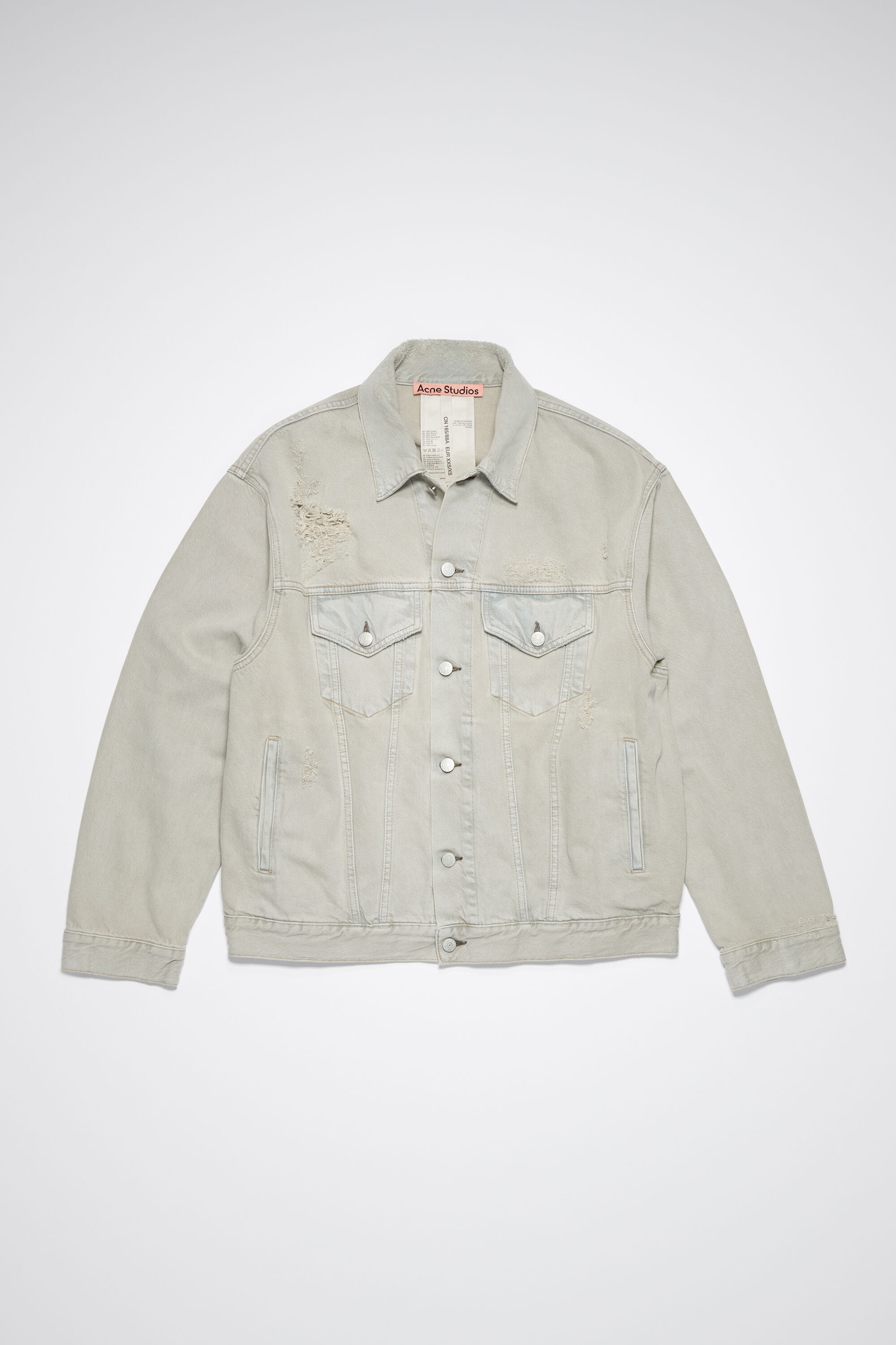 Relaxed fit denim jacket - Grey/beige - 7