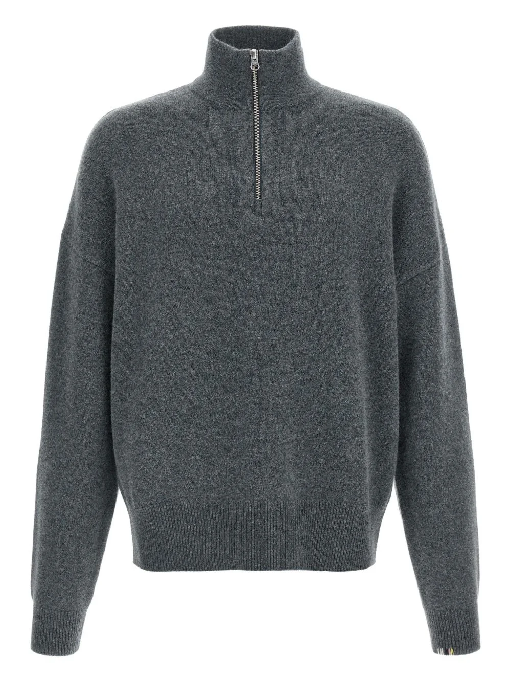 half-zip cuffed-sleeve sweater - 1