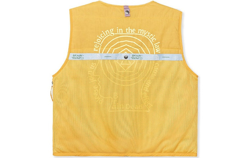The North Face THE NORTH FACE X Brain Dead Puffer Vest 'Yellow' 52BT-70M outlook