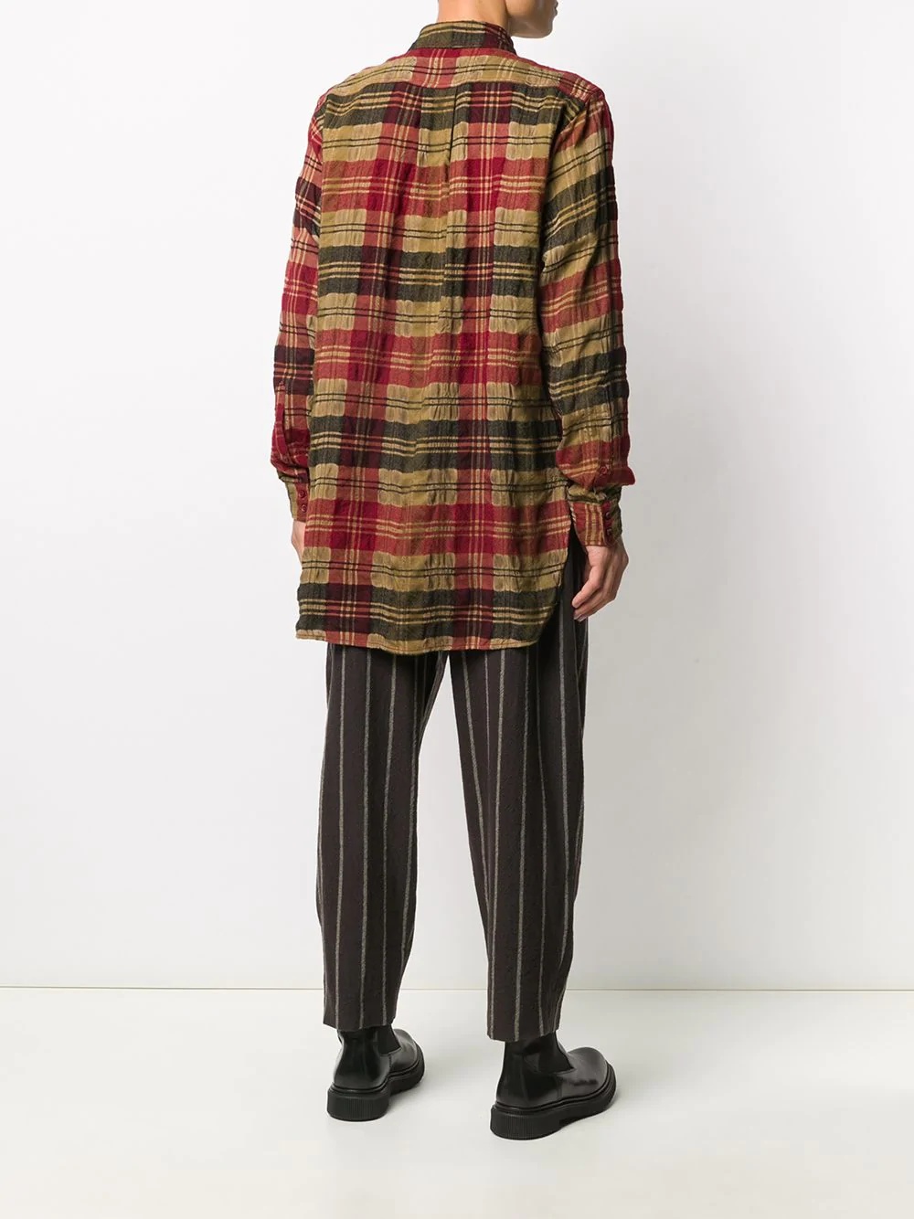 oversized check shirt - 4