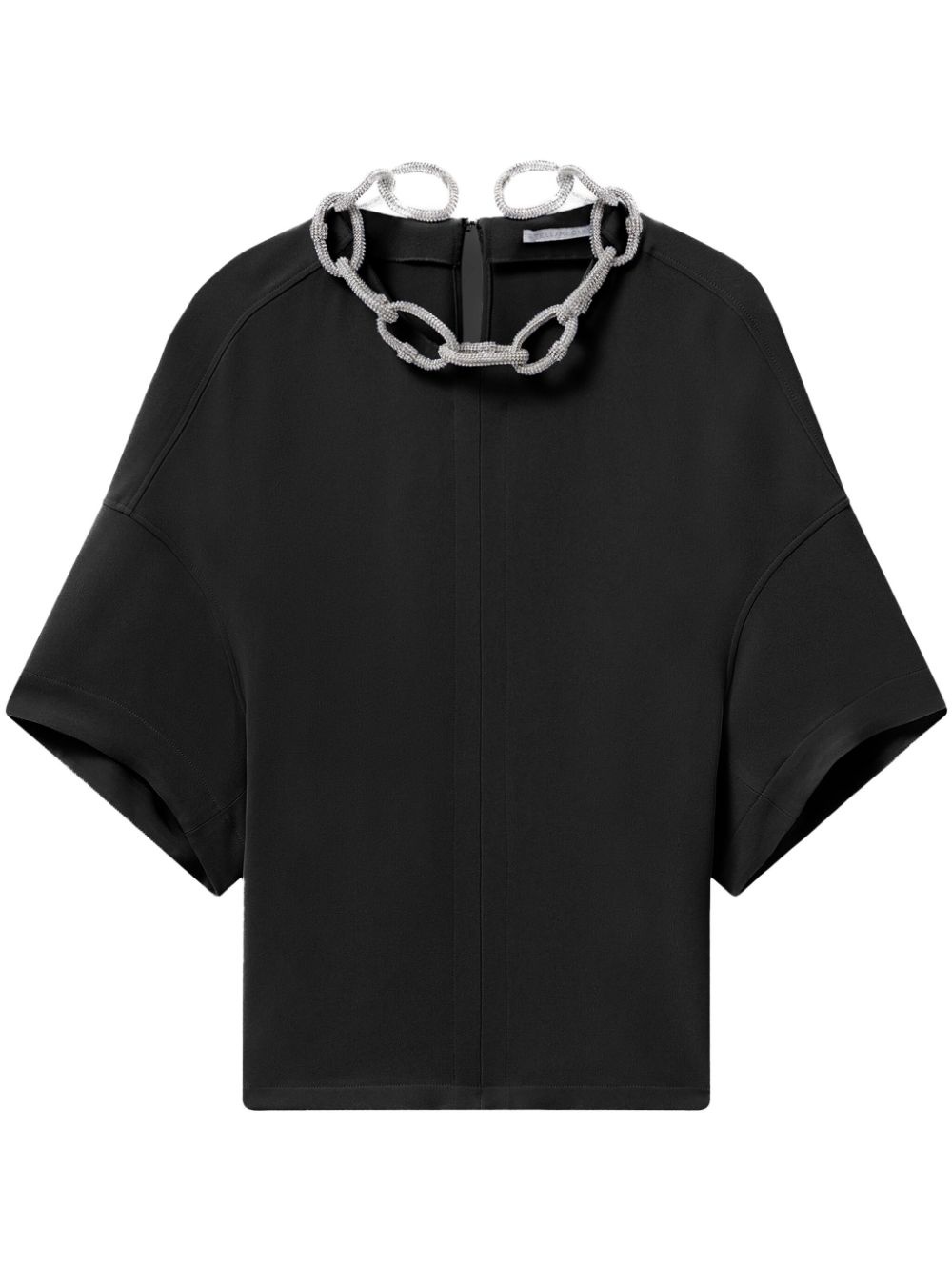chain-embellished blouse - 1