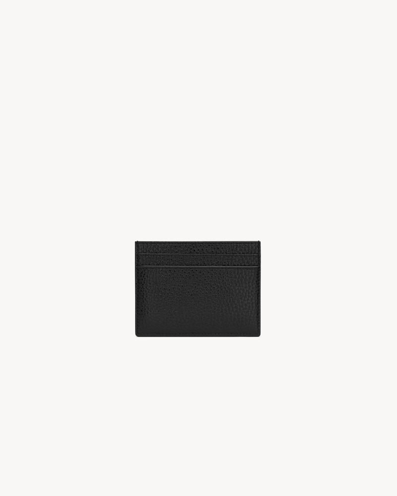 SAINT LAURENT TINY CASSANDRE CARD CASE IN GRAINED LEATHER outlook