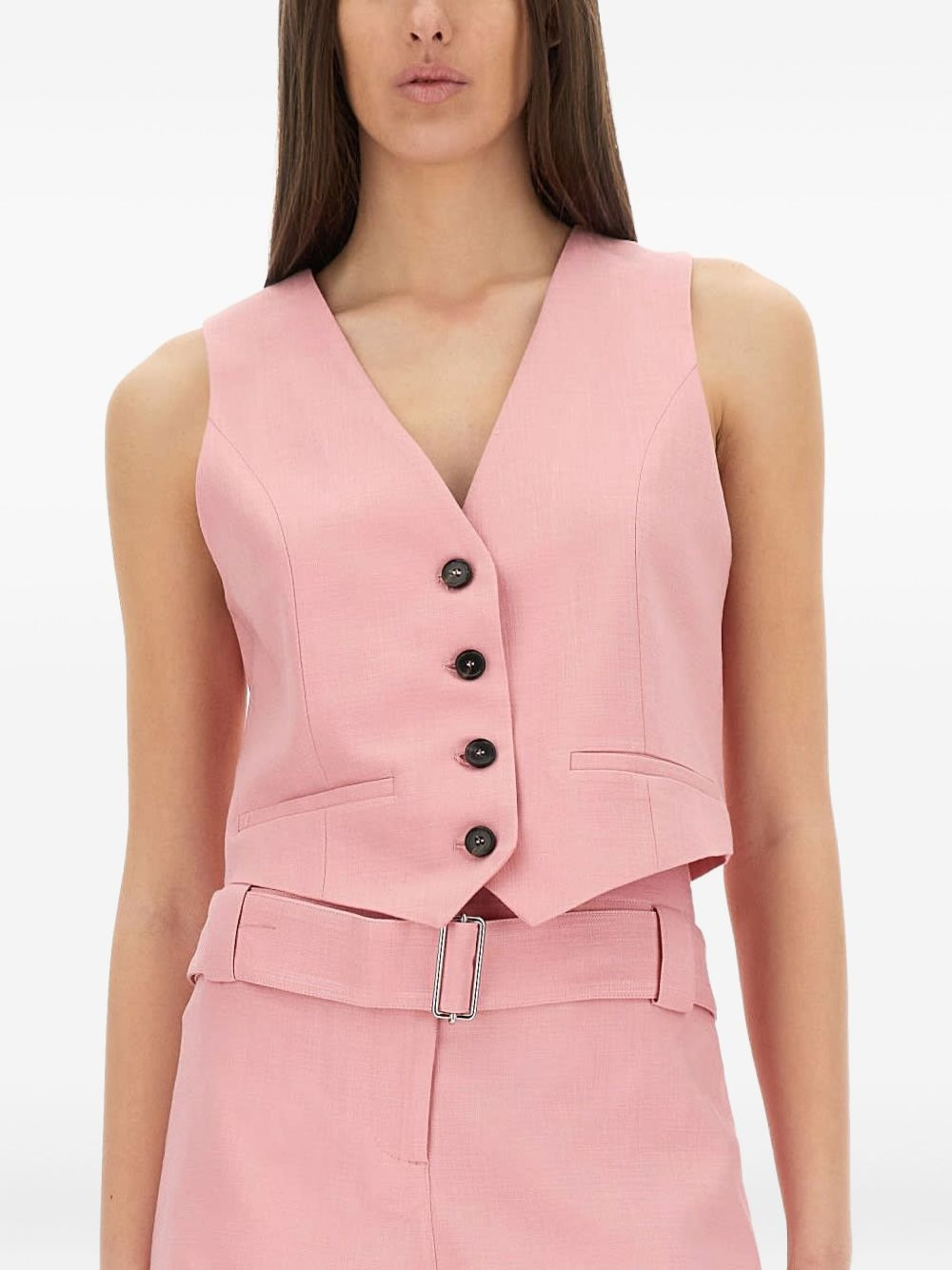 button-fastening vest - 3