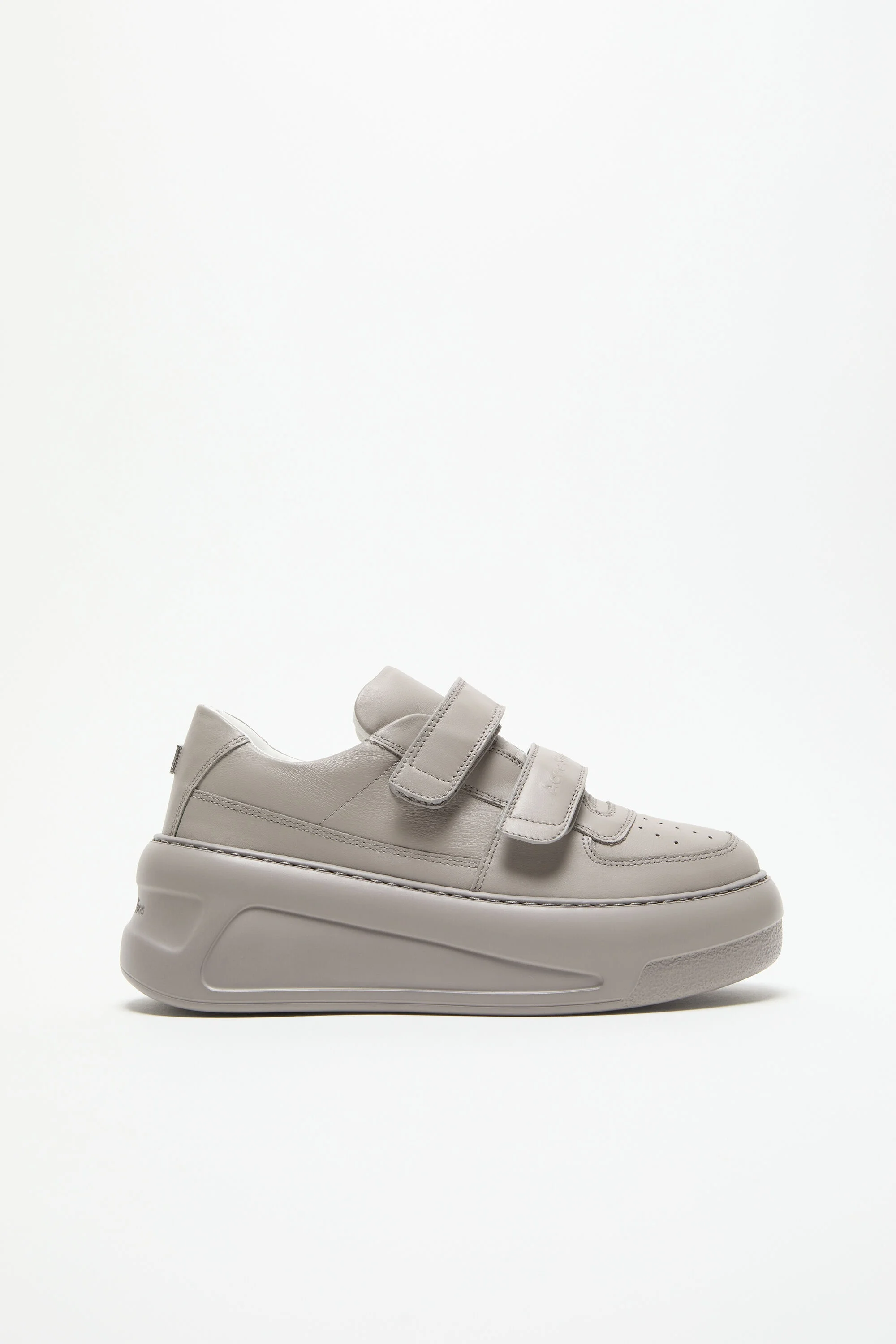 Velcro strap platform sneakers - Taupe grey - 1
