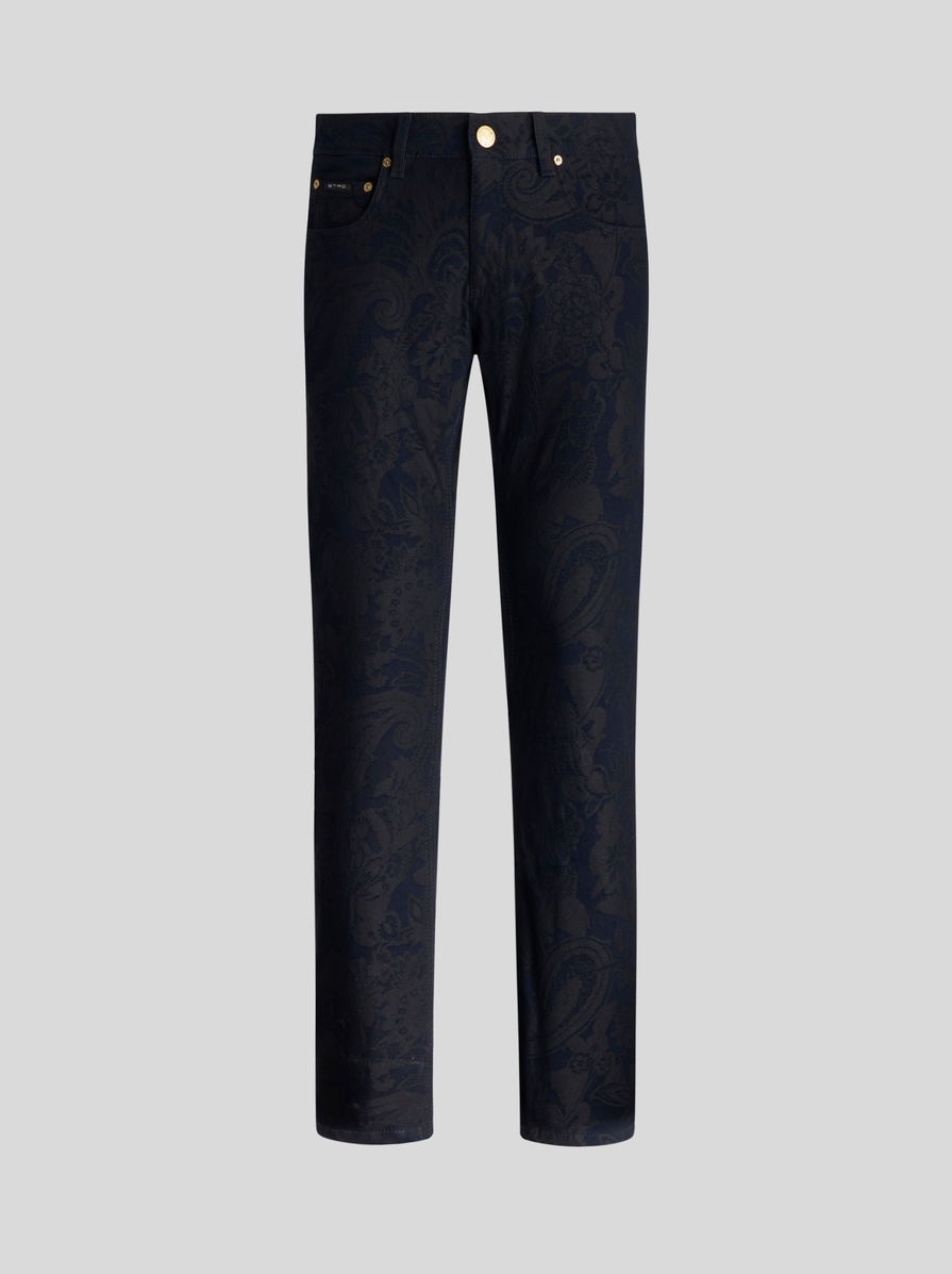 COTTON JACQUARD JEANS - 1