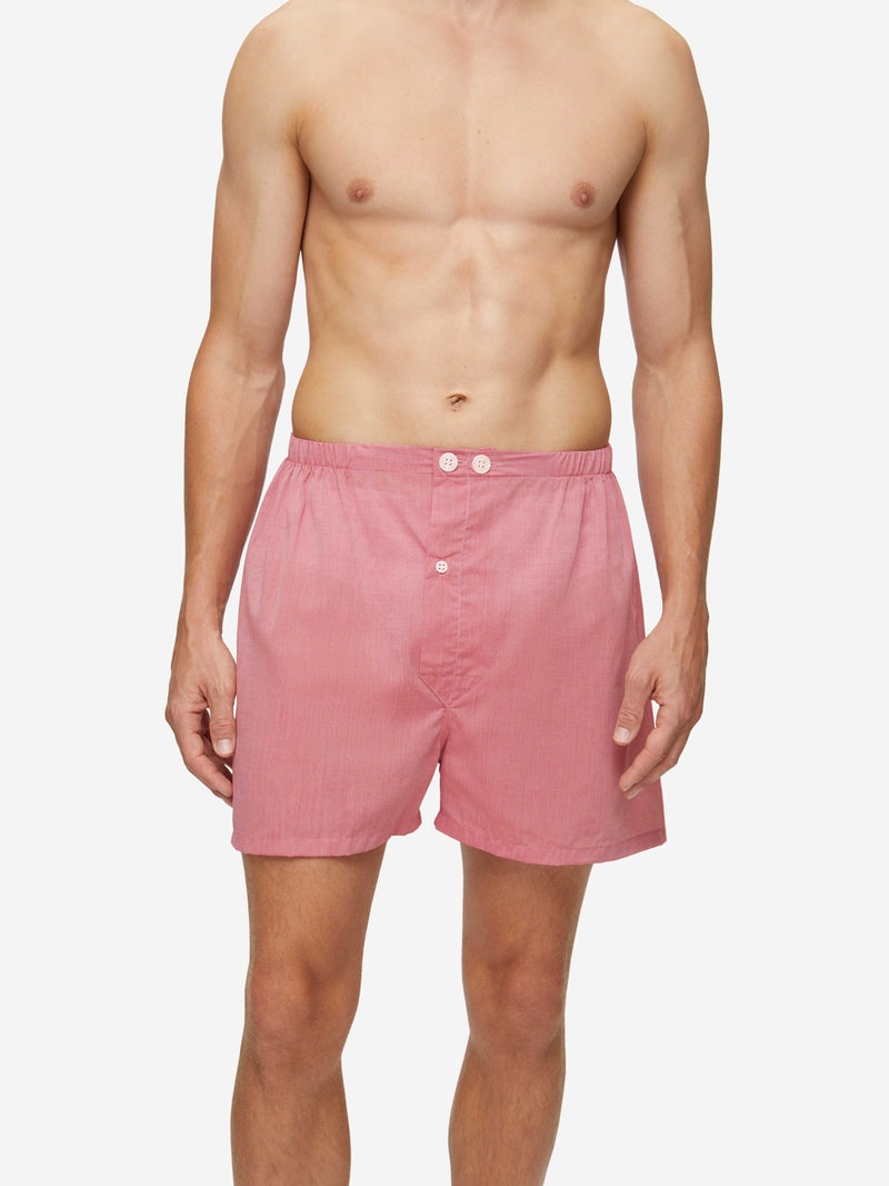 Men's Short Pajamas Amalfi Cotton Batiste Red - 6