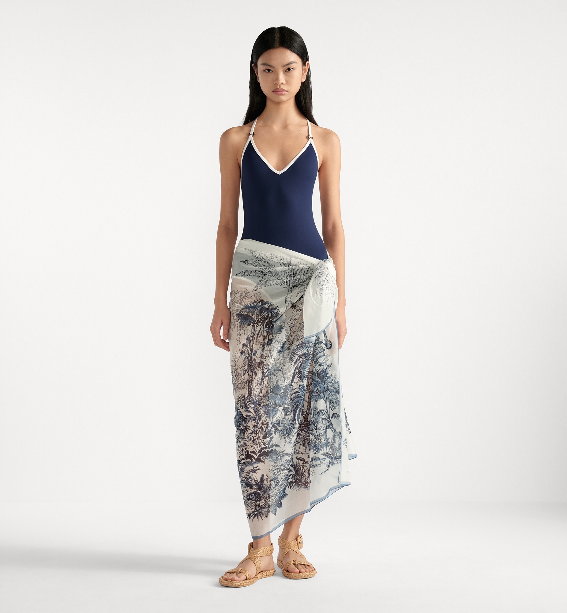 Dioriviera Toile de Jouy Palms Sarong - 2