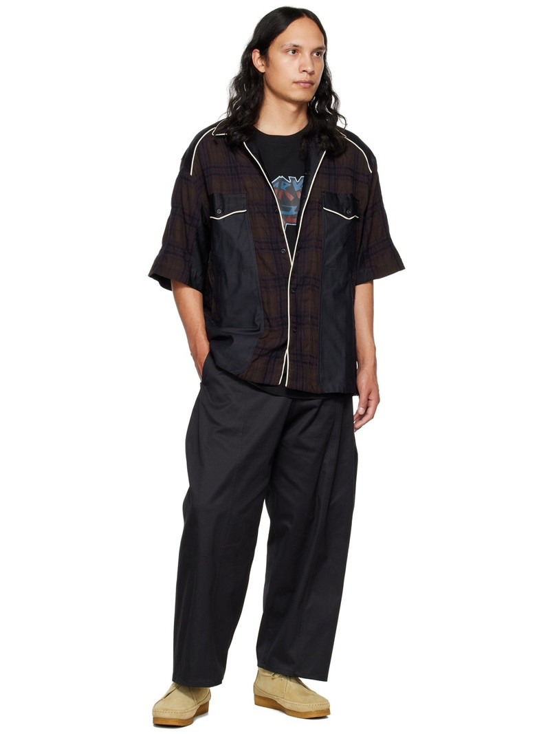 NICHOLAS DALEY Navy Bowling Shirt outlook