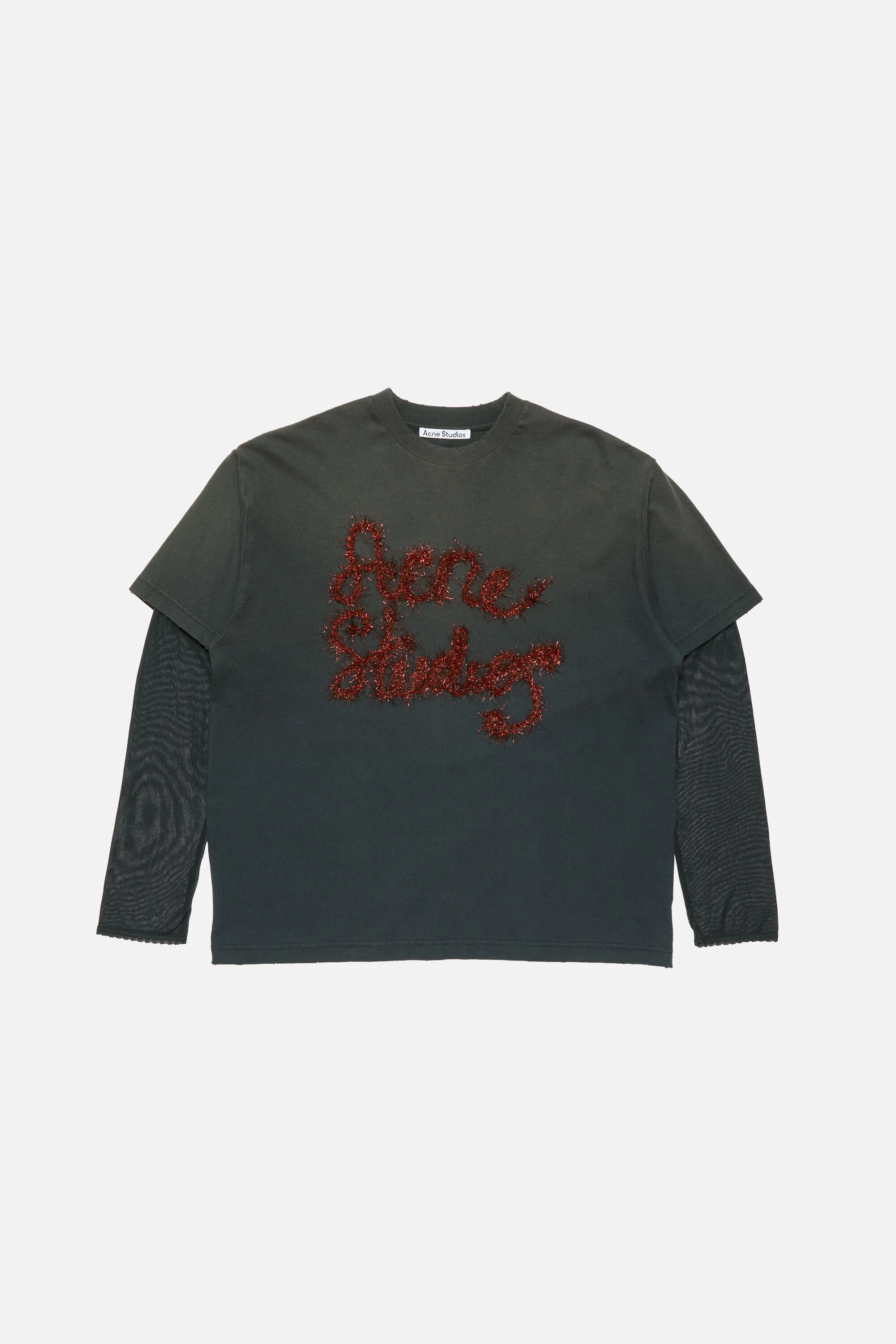 Layered logo t-shirt - Anthracite grey - 1