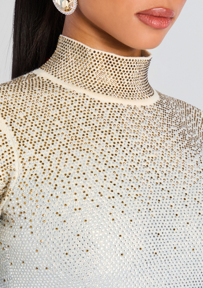 RETROFÊTE ANICA EMBELLISHED KNIT DRESS outlook