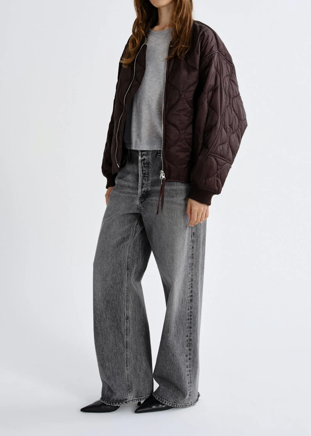 ISLA QUILTED JACKET IN DEEP ROAST - 1