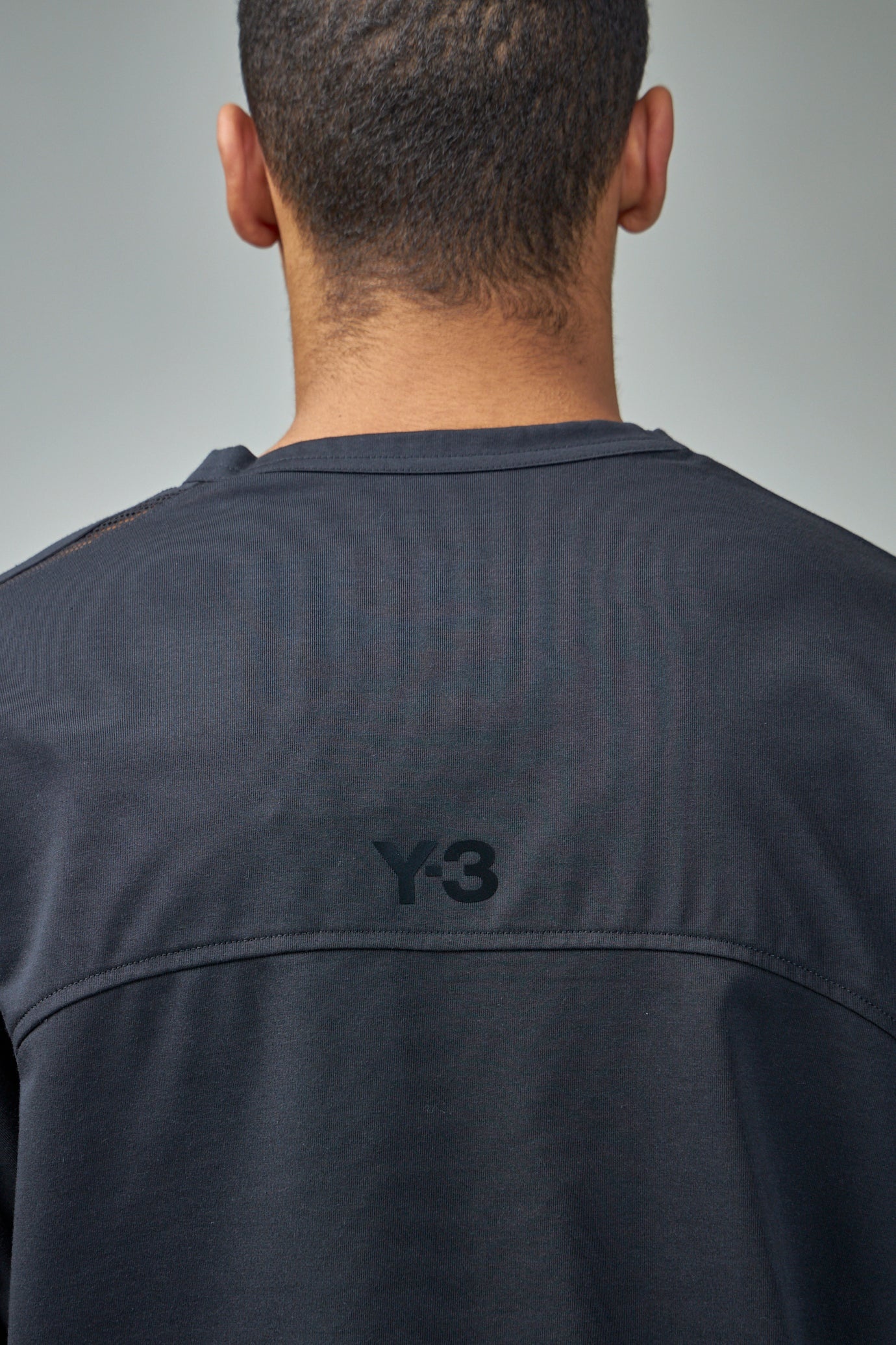 新品 Y-3 M MESH 3 SS TEE L Black Mesh Stripes Long Sleeve T-shirt by Y-3 on Sale